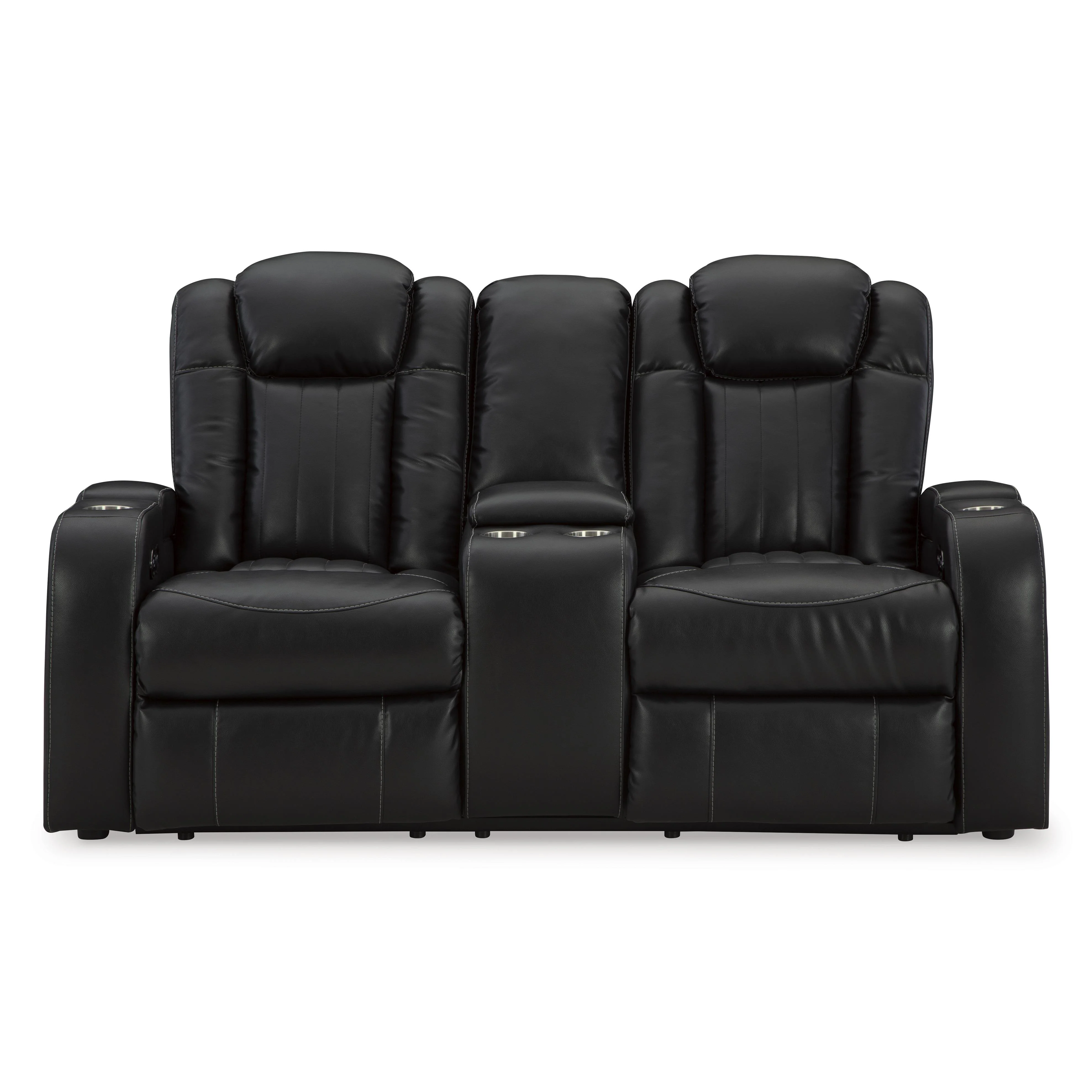 Signature Design by Ashley Caveman Den 9070318 Power Reclining Loveseat with Console and Adjustable Headrest - Image 3