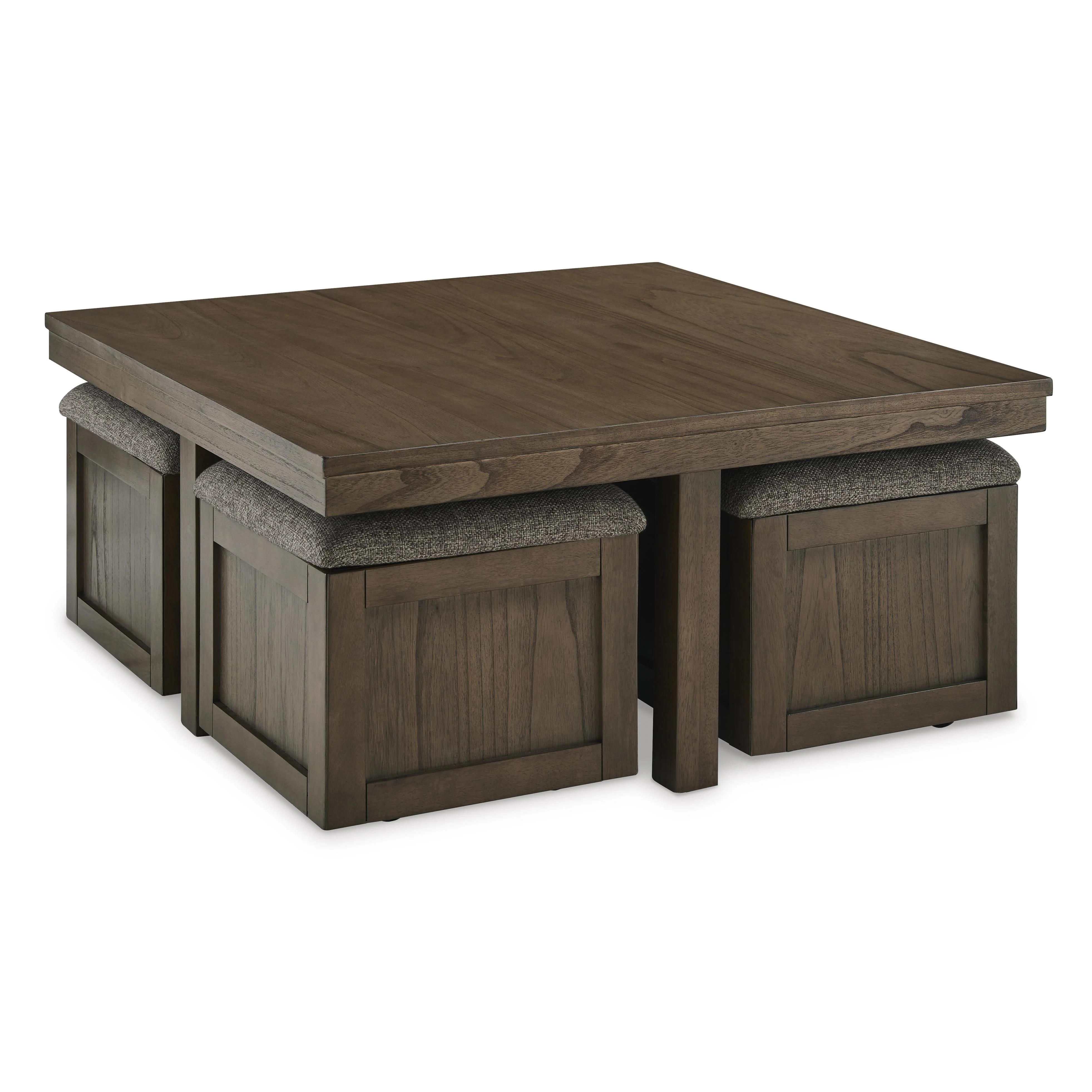 Signature Design by Ashley Boardernest T738-20 Cocktail Table with 4 Stools - Image 1
