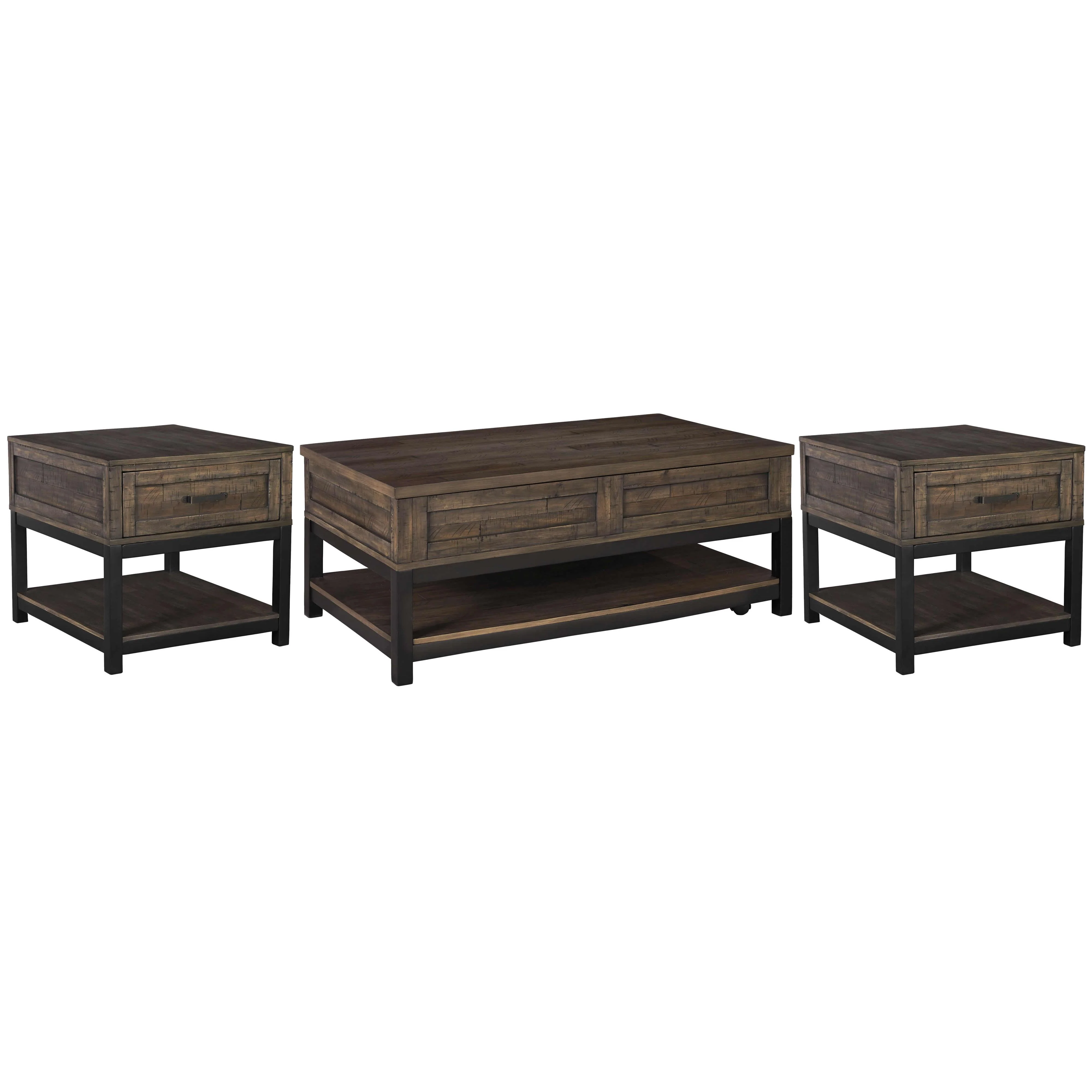 Signature Design by Ashley Johurst T444T1 Lift-top Coffee Table and 2 End Tables - Image 1