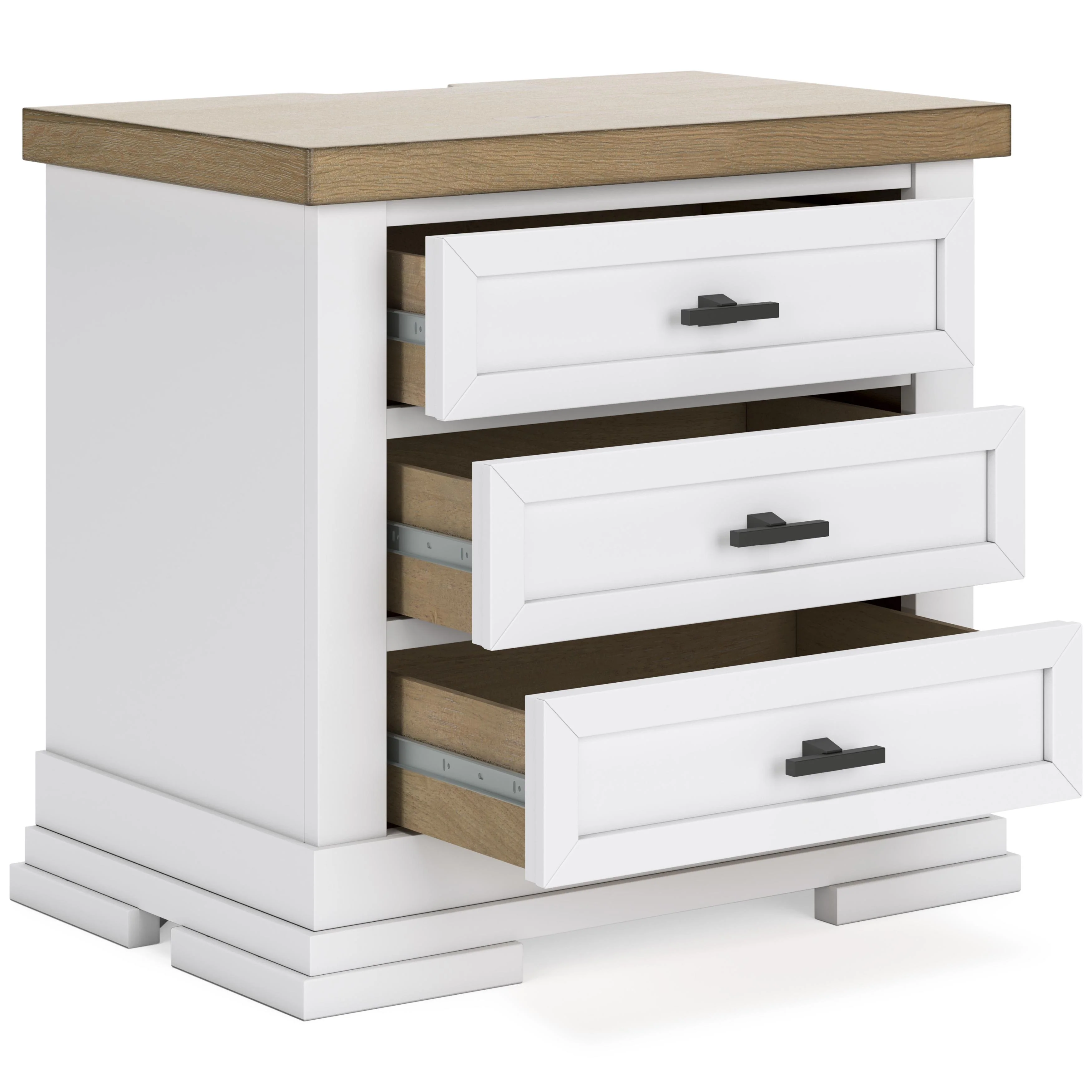 Benchcraft Ashbryn B844-93 Three Drawer Night Stand - Image 2