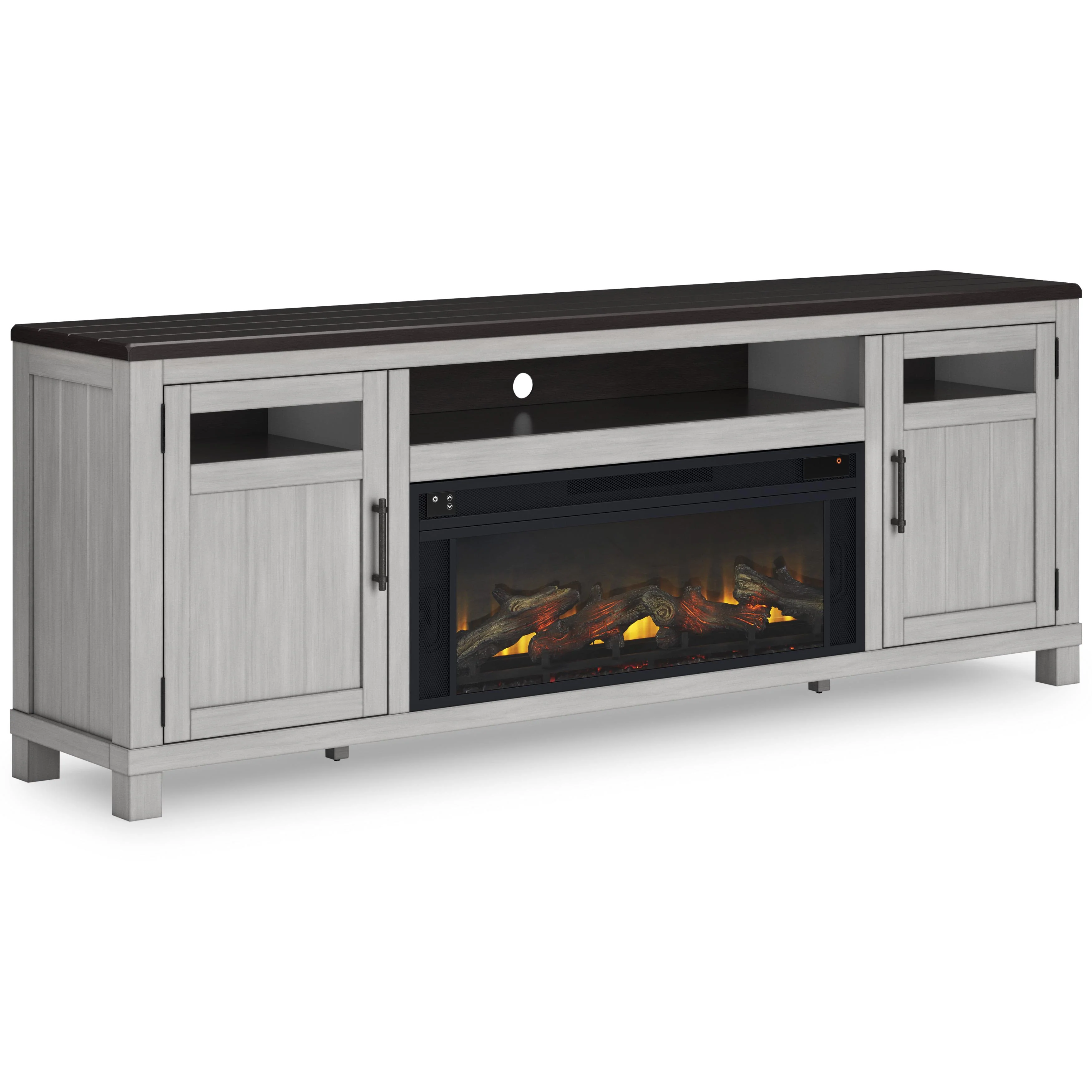 Signature Design by Ashley Darborn W796W1 88″ TV Stand with Electric Fireplace