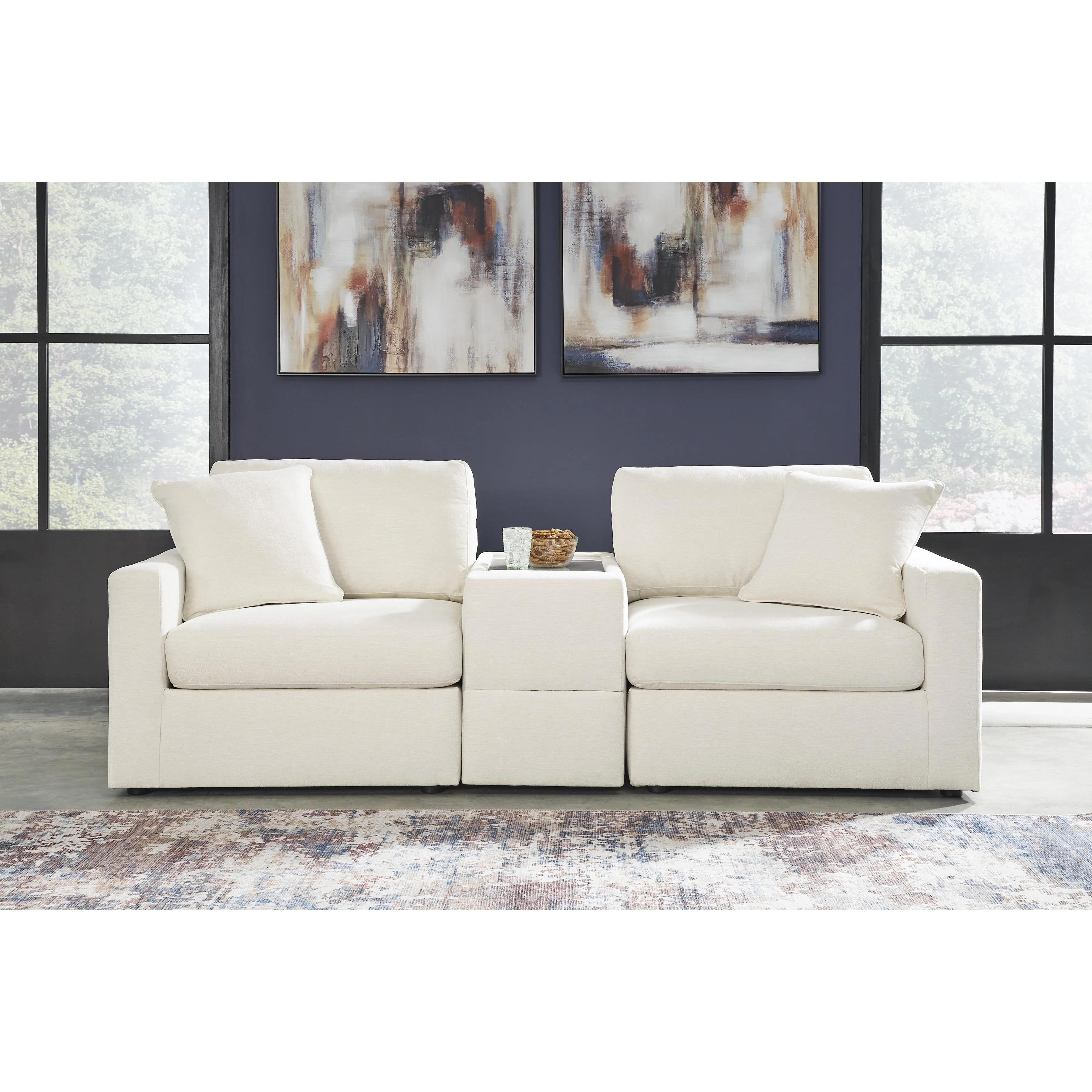 Signature Design by Ashley Modmax 92103S3 2 pc Sectional Loveseat with Console - Image 1