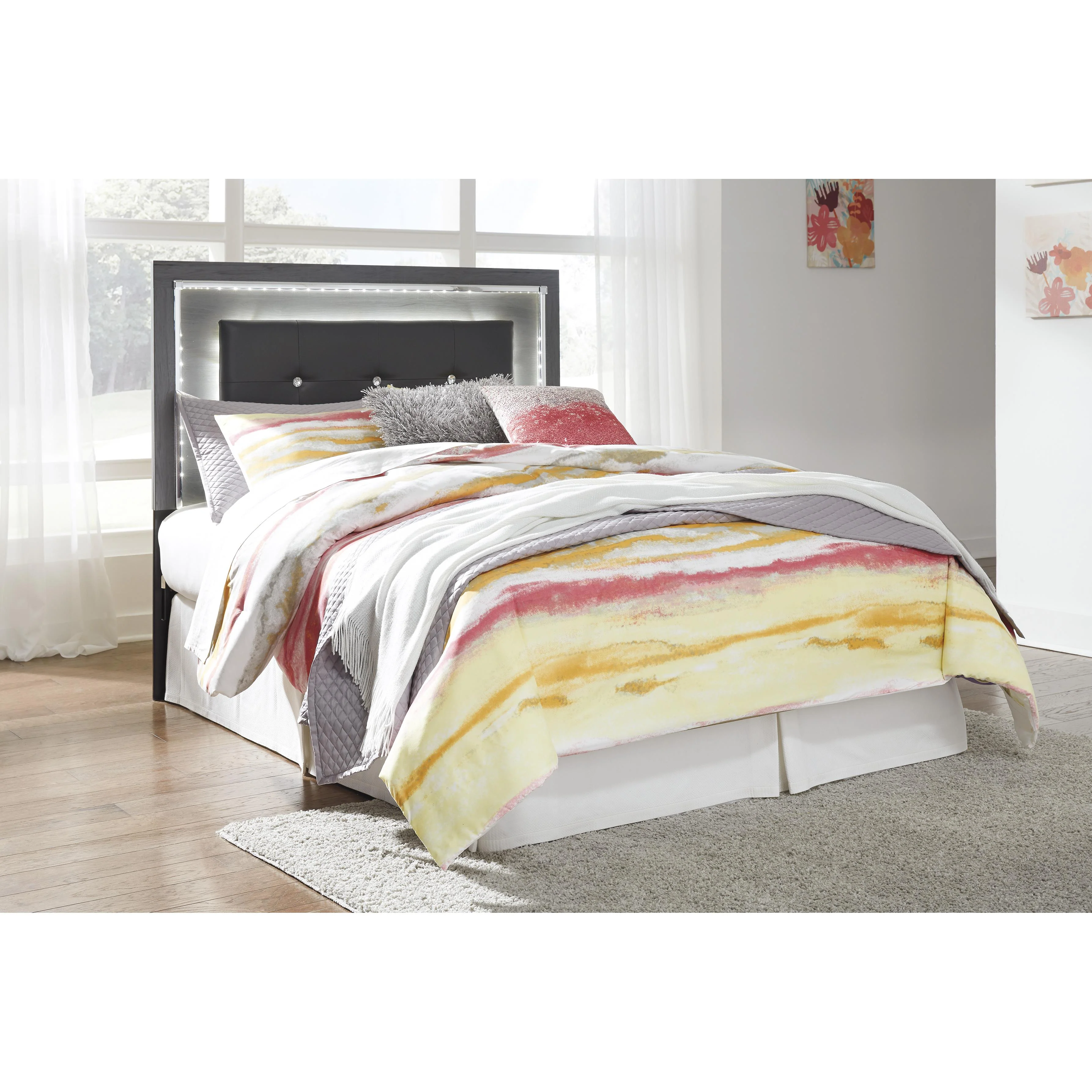Signature Design by Ashley Lodanna B214-87 Full Upholstered Panel Headboard - Image 2