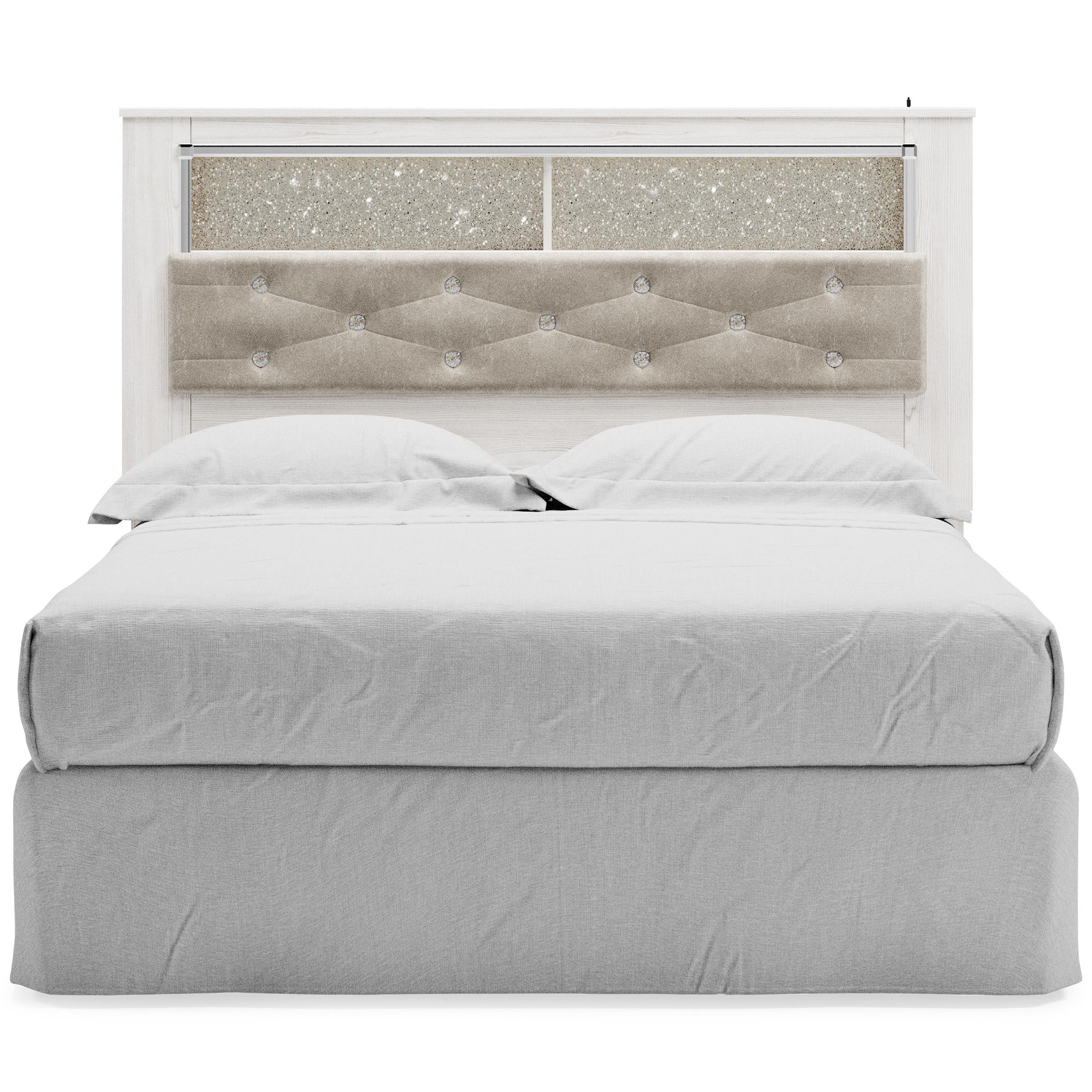 Signature Design by Ashley Altyra B2640-65 Queen Upholstered Panel Bookcase Headboard - Image 3
