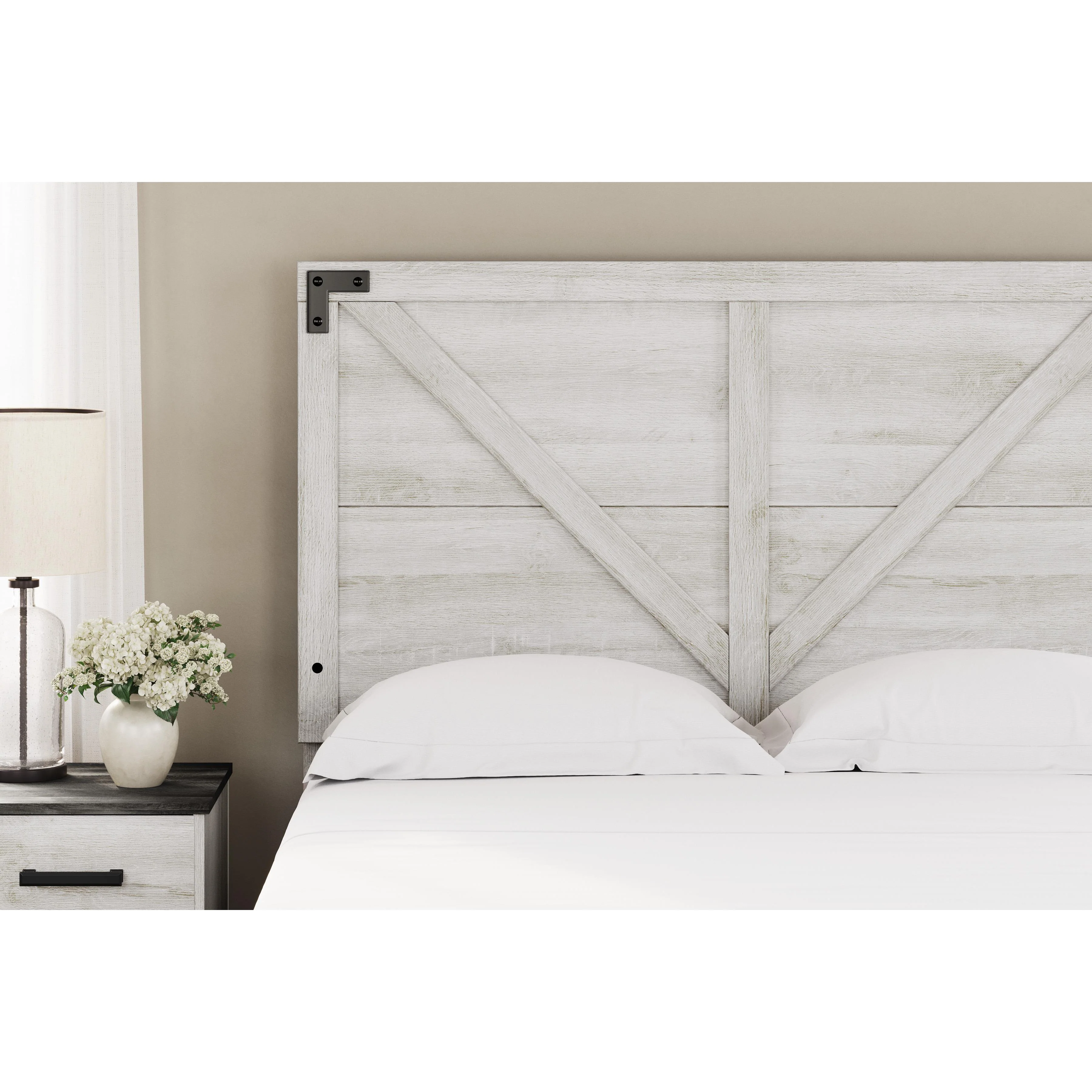 Signature Design by Ashley Shawburn EB4121-156 Full Crossbuck Panel Headboard - Image 3