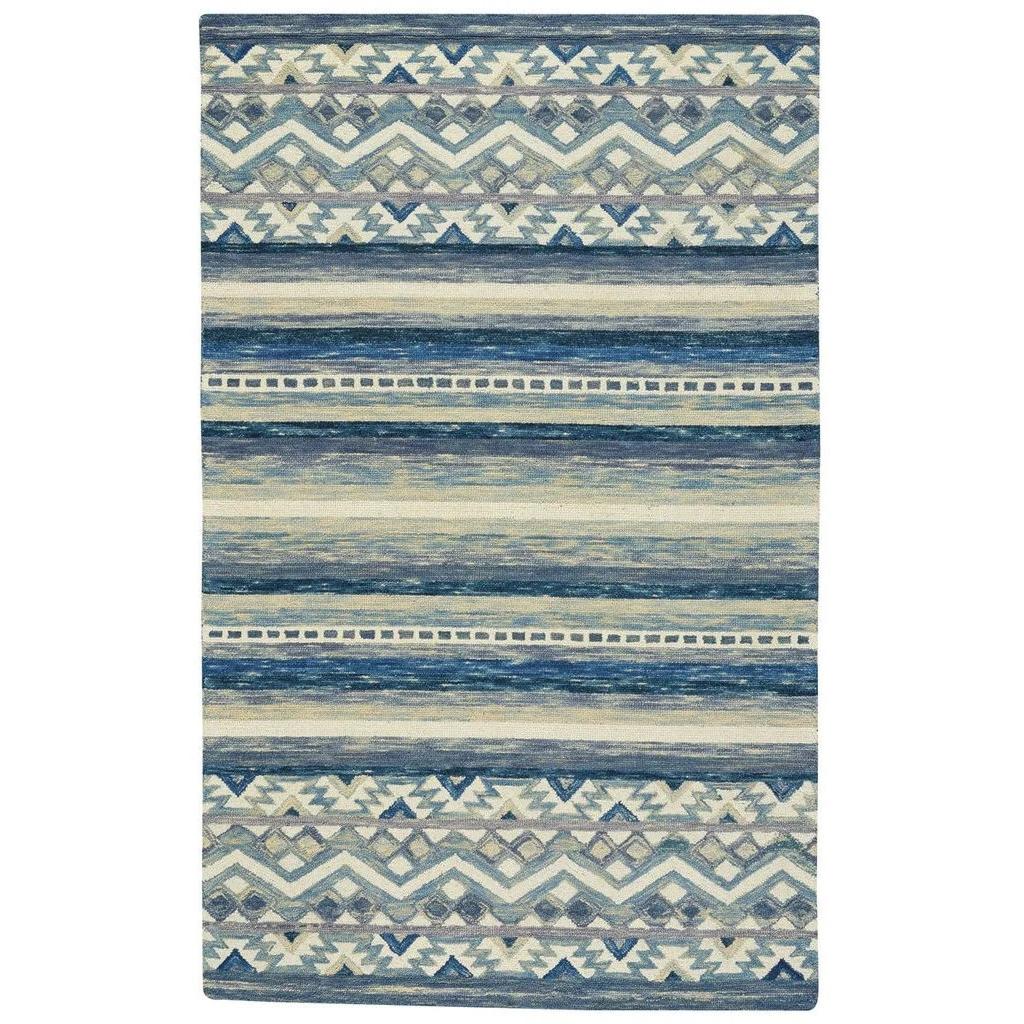 Capel Avanti-Kelim 2569-440 Alpine Blue – Rectangle – 5′ 0″ x 8′ 0″