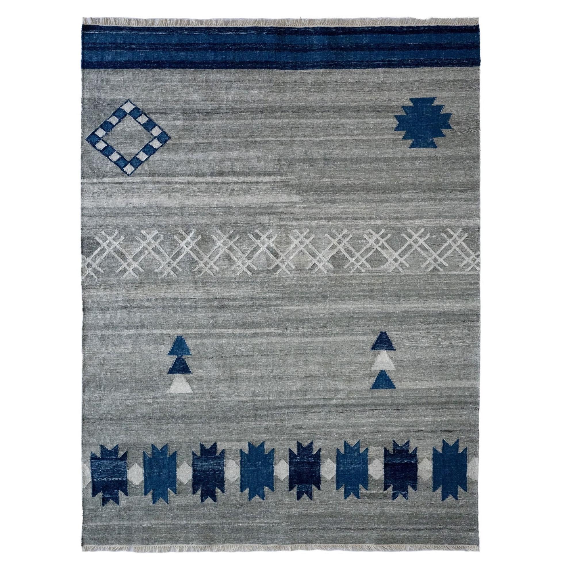 Capel Vintage Moroc 3501-430 5′ x 8′ Rug – Indigo Grey