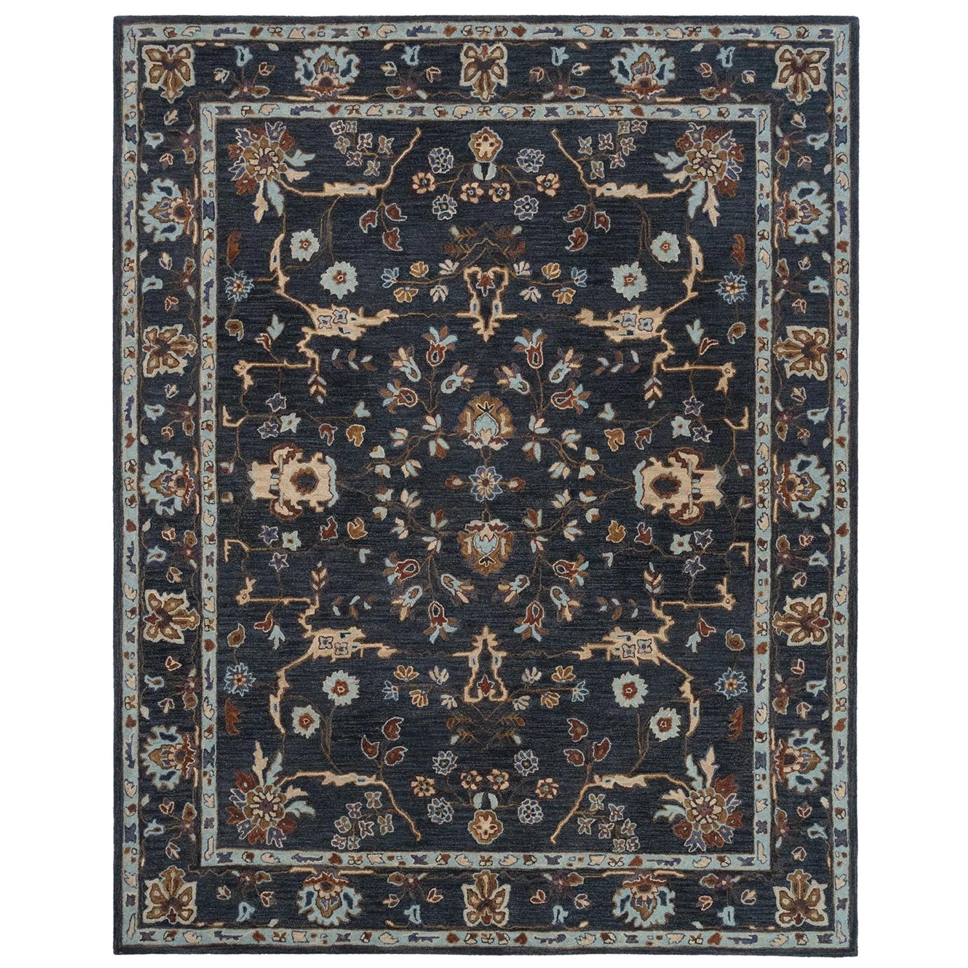 Capel Azari-Isfahan 3272-450 5′ x 8′ Rug – Dark Sapphire