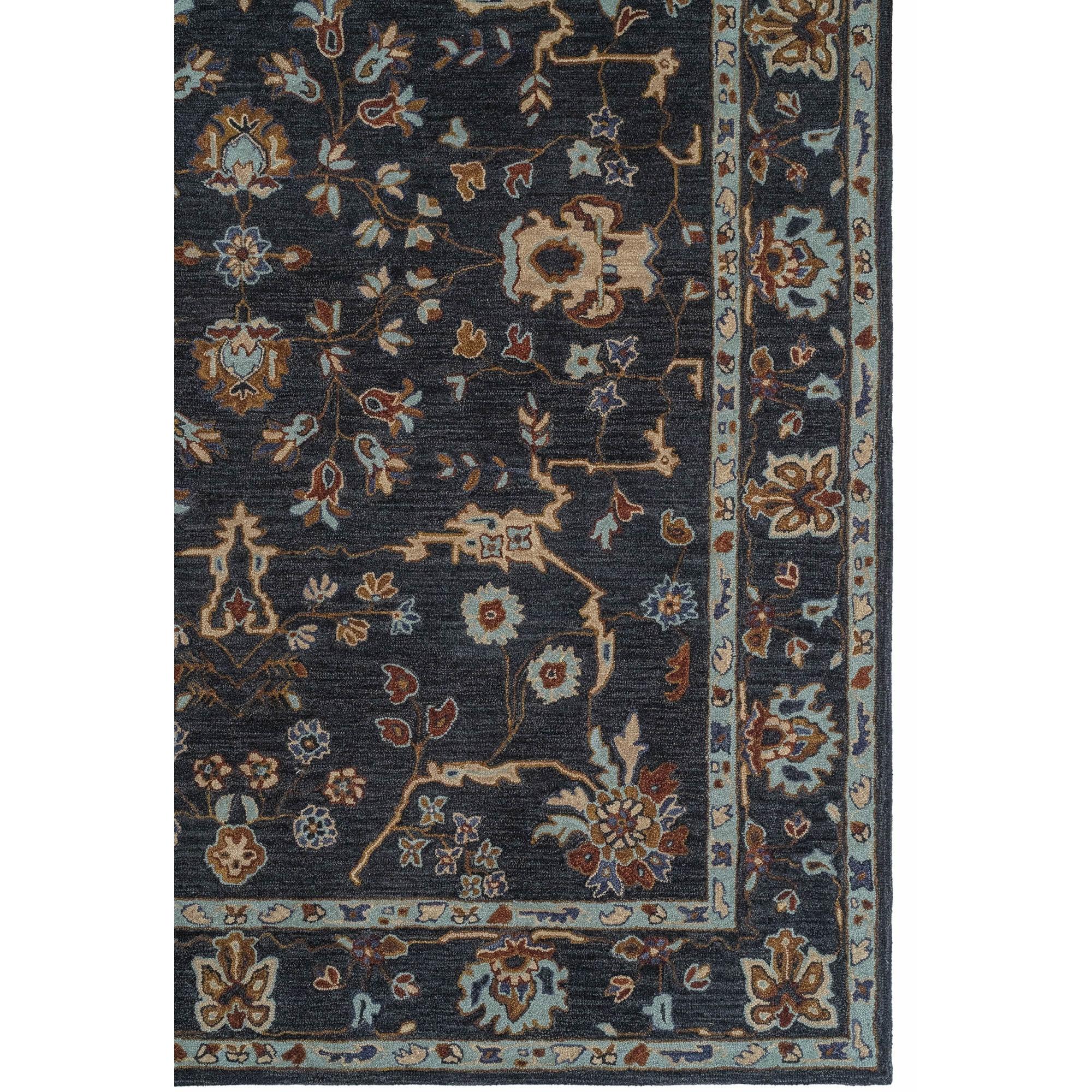 Capel Azari-Isfahan 3272-450 5' x 8' Rug - Dark Sapphire - Image 2