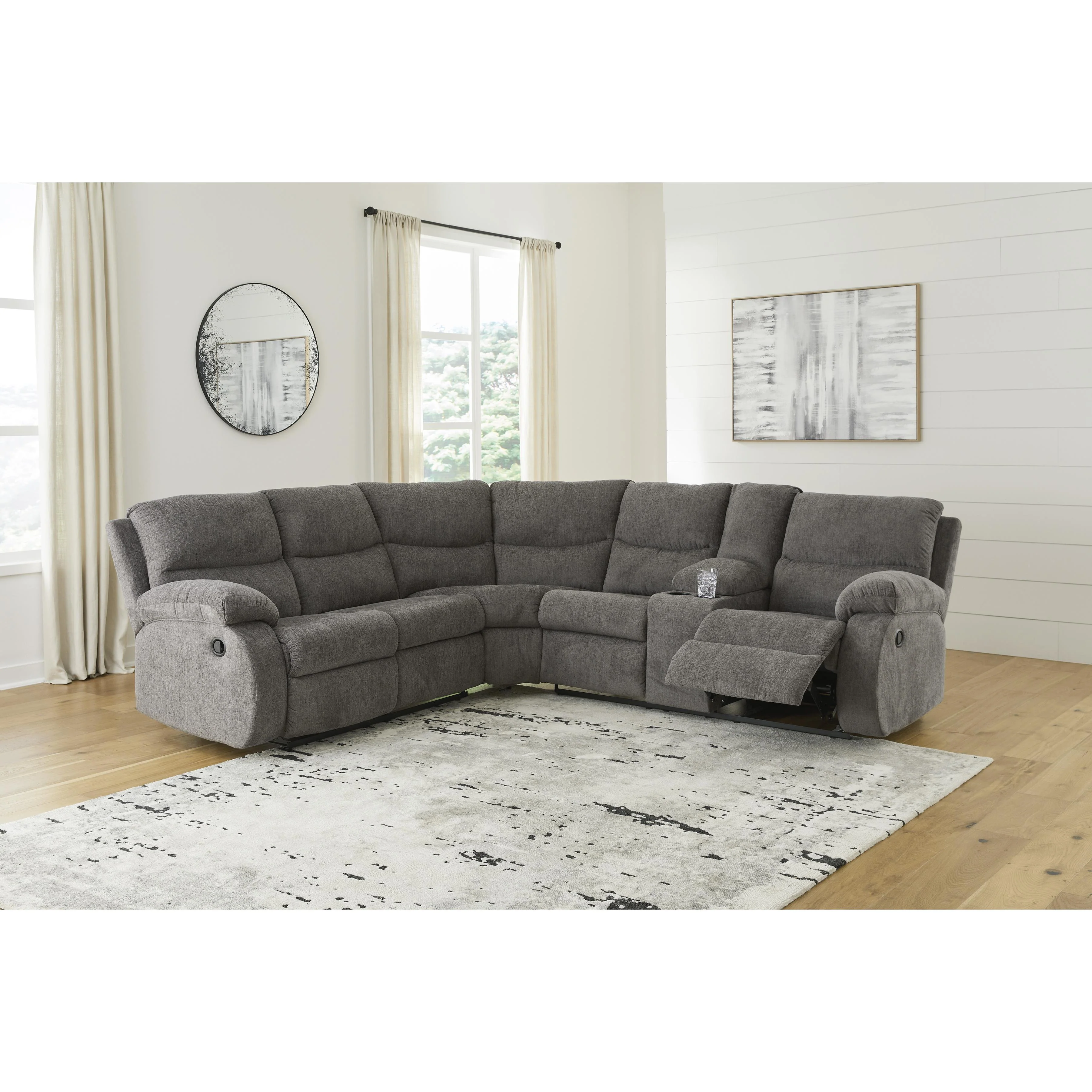 Signature Design by Ashley Museum 81807S1C 2 pc Reclining Sectional - Image 3