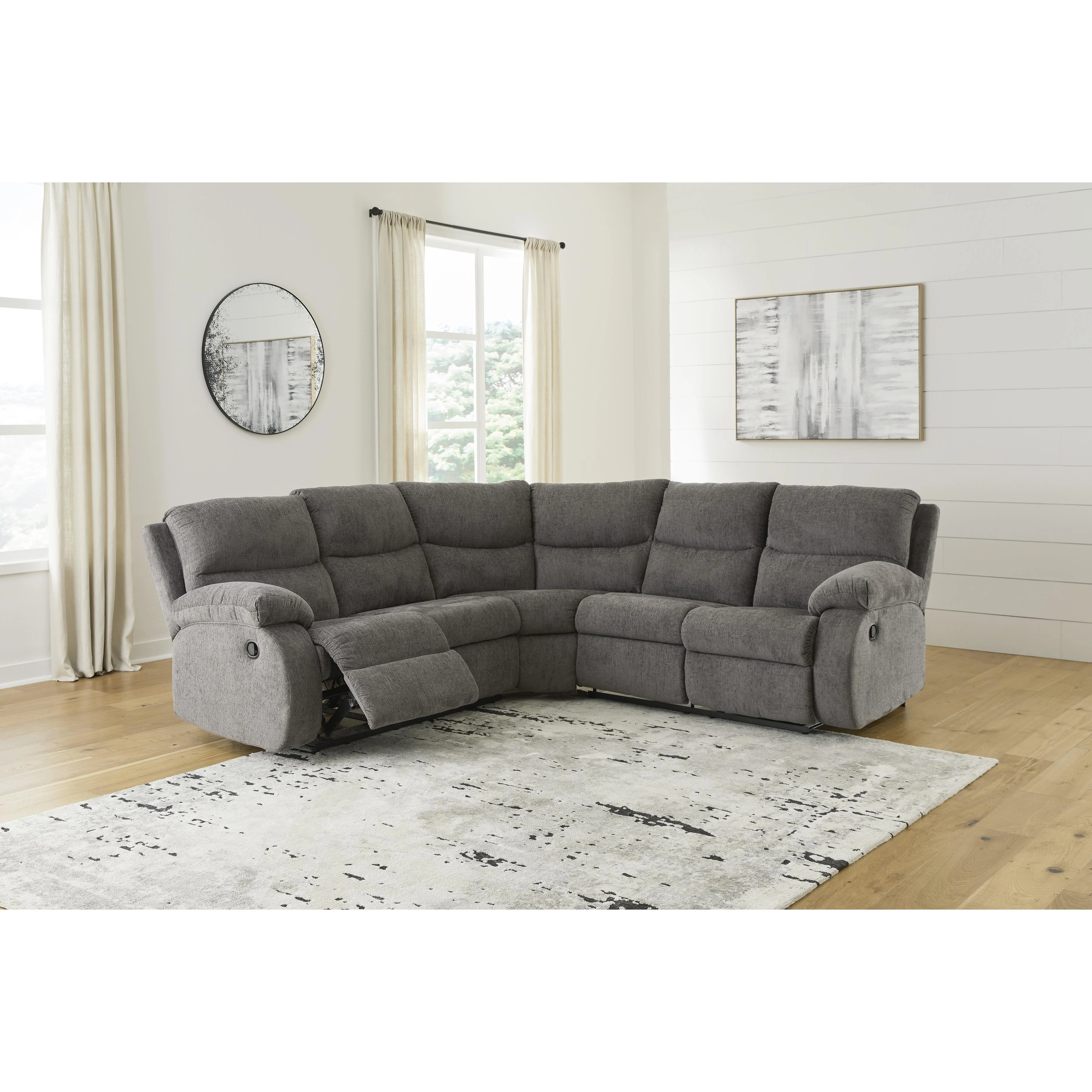 Signature Design by Ashley Museum 81807S2C 2 pc Reclining Sectional - Image 3