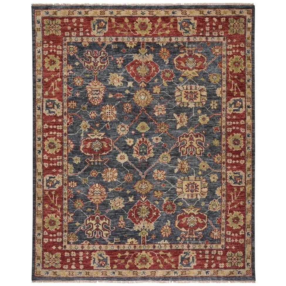 Capel Charise-Peshawar 1209-470 Slate Ruby – Rectangle – 5′ x 8′