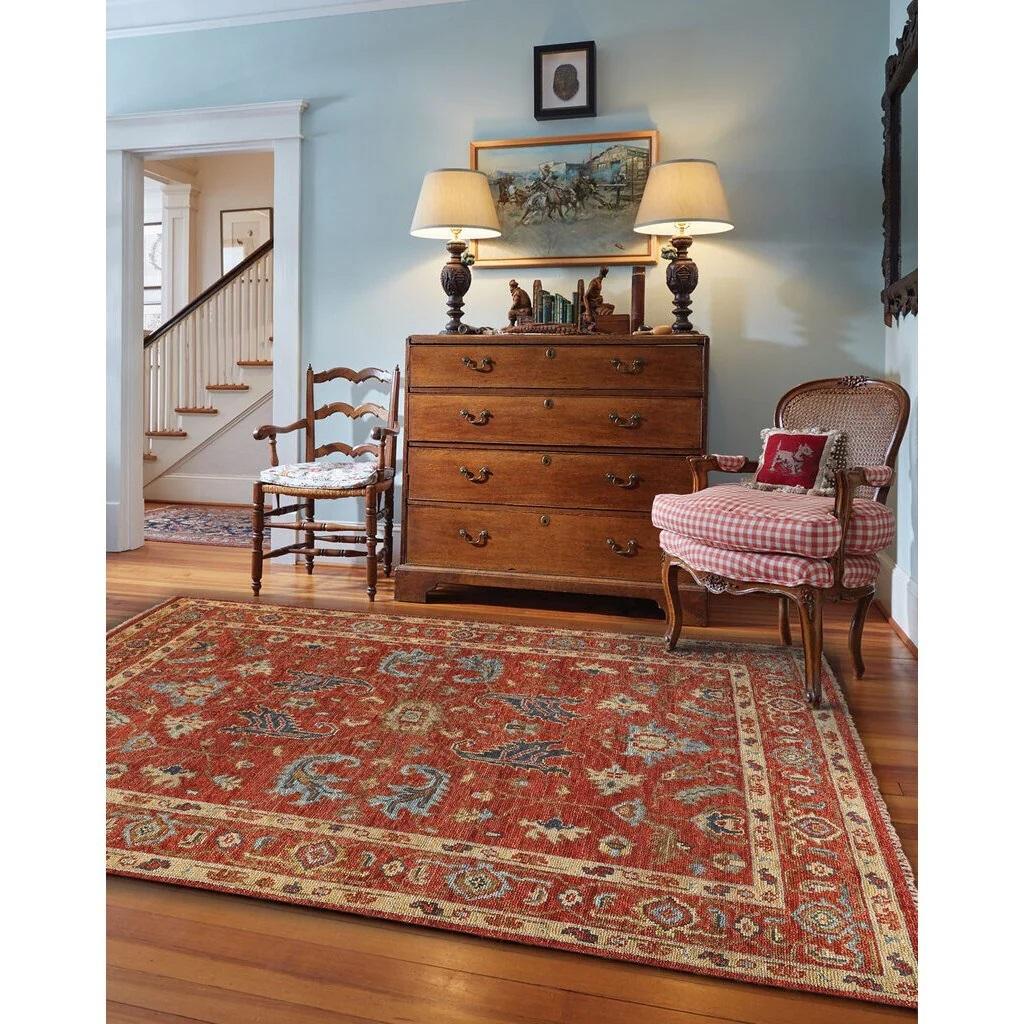 Capel Charise-Ushak 1211-550 Scarlet - Rectangle - 5' x 8' - Image 3