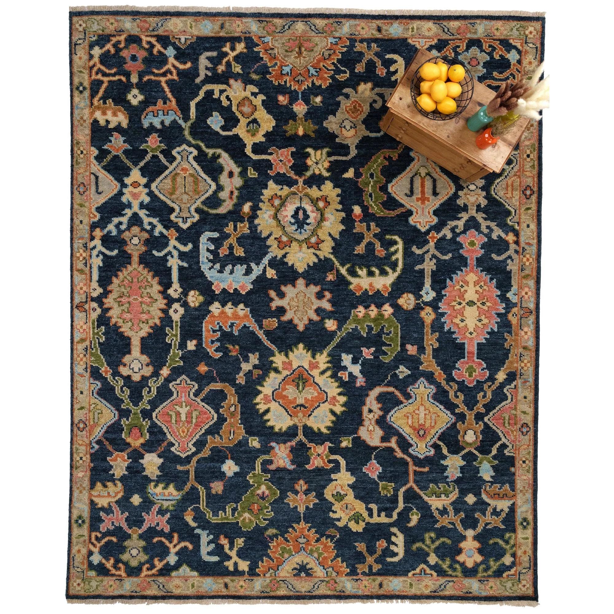 Capel Charise-Palmette 1215-475 Dark Denim - Rectangle - 5' 0" x 8' 0" - Image 2