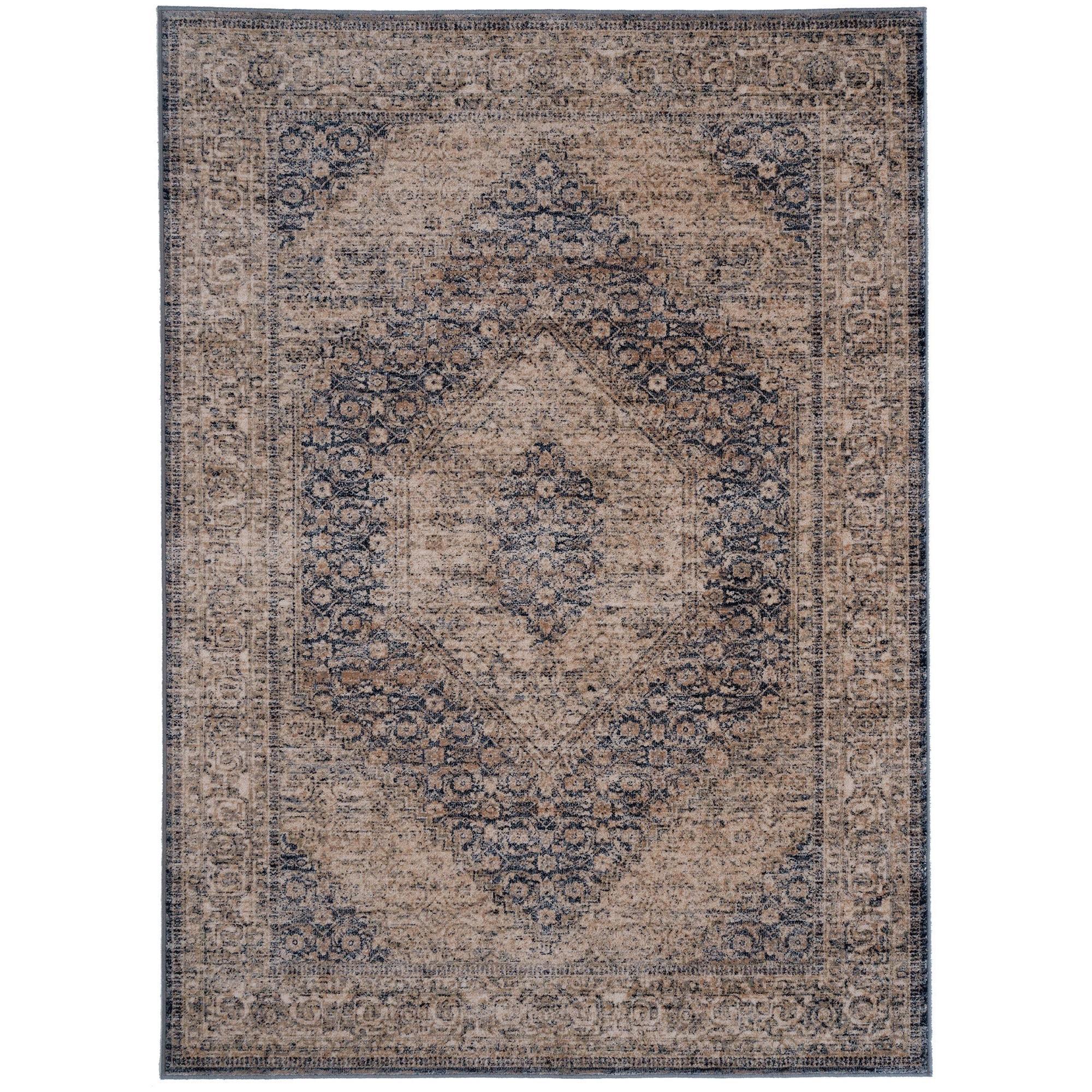 Capel Avery-Tabriz 3402-410 Indigo Sand – Rectangle – 5′ 3″ x 7′ 6″