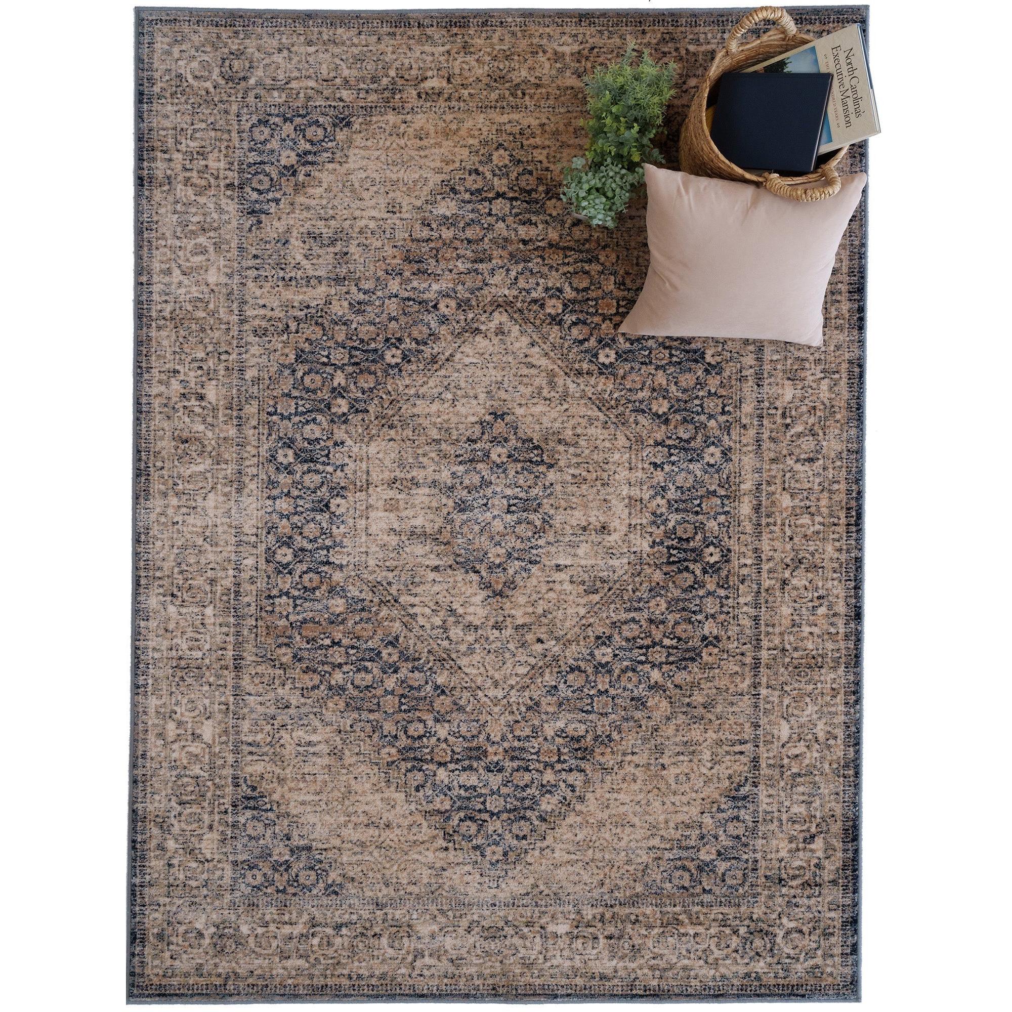 Capel Avery-Tabriz 3402-410 Indigo Sand - Rectangle - 5' 3" x 7' 6" - Image 2