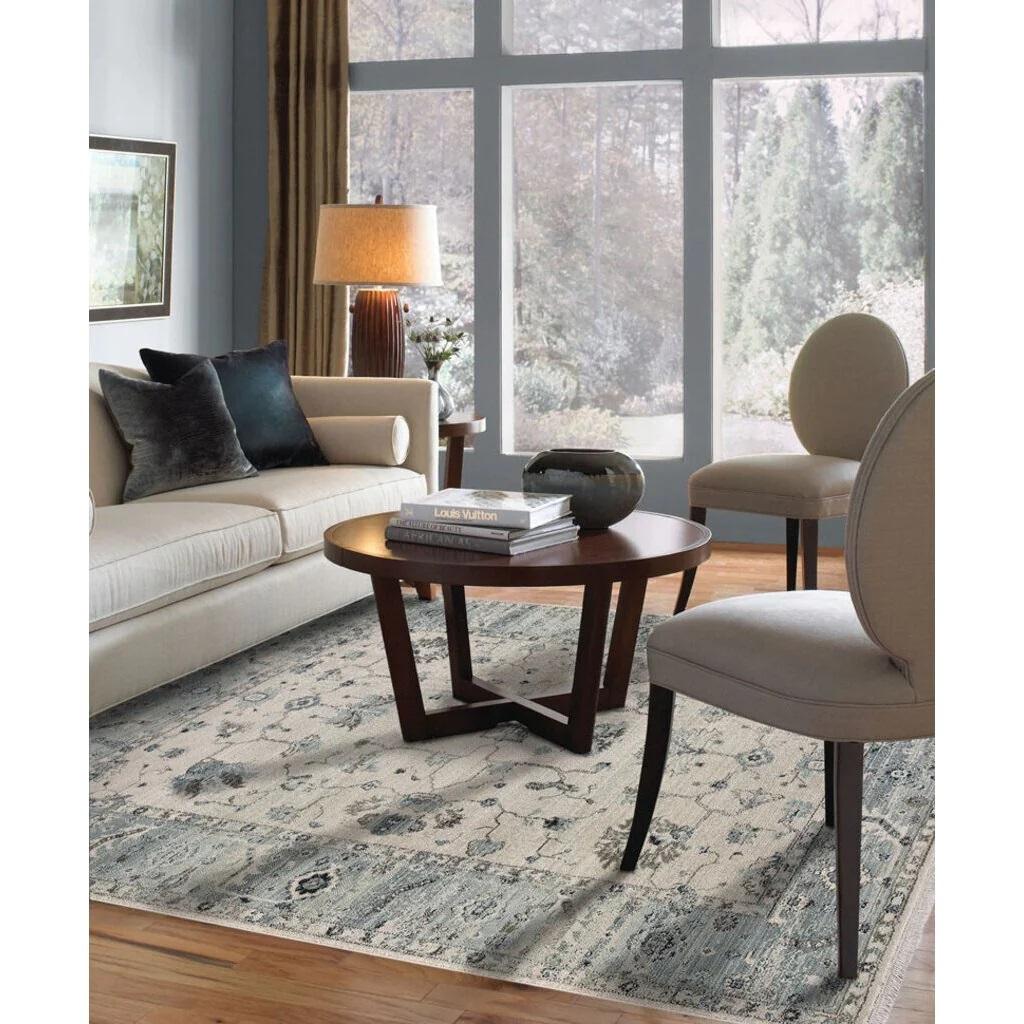 Capel Landis-Ushak 3927-630 Ivory Blue - Rectangle - 5'1" x 7'5" - Image 3