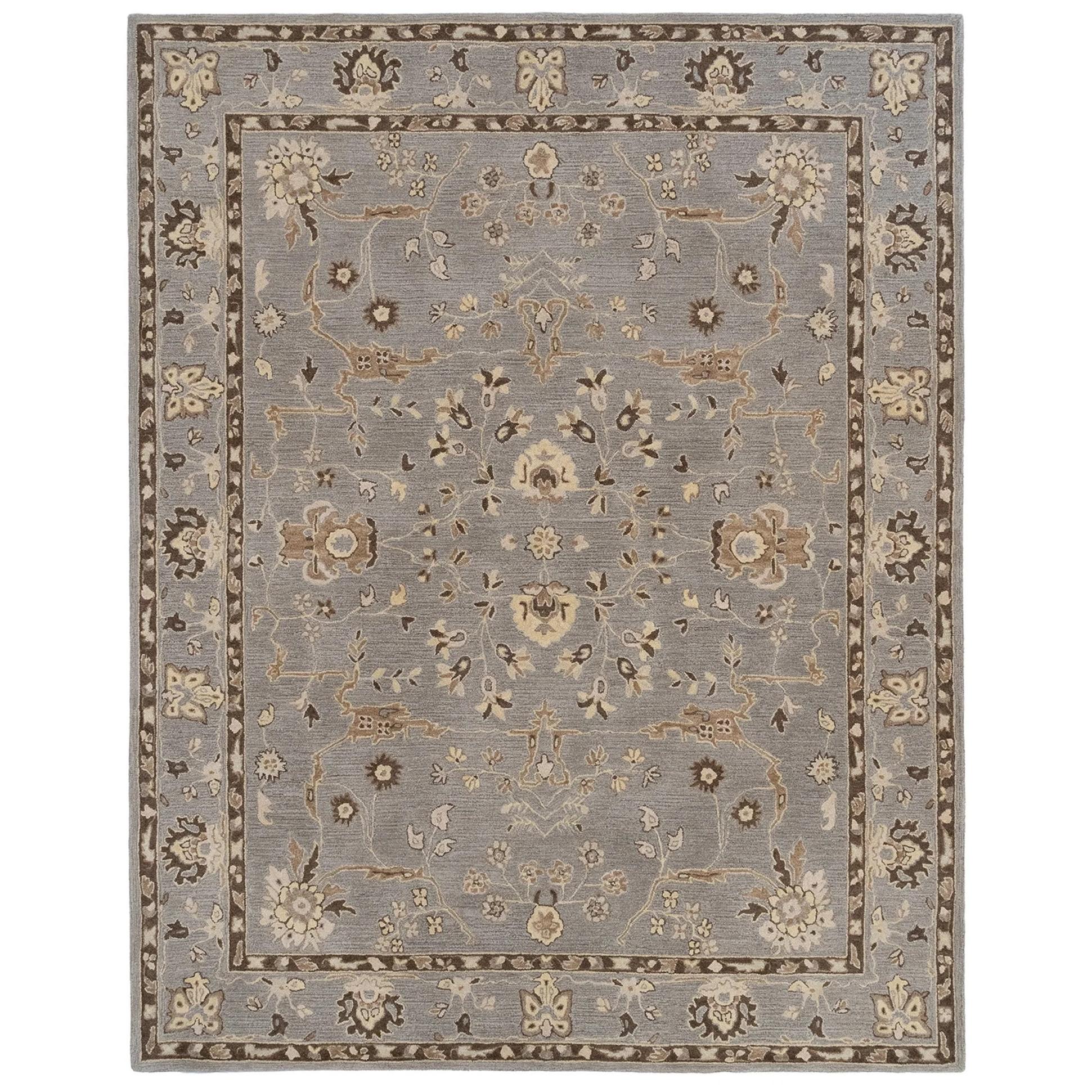 Capel Azari-Isfahan 3272-330 Gray – Rectangle – 5′ 0″ x 8′ 0″