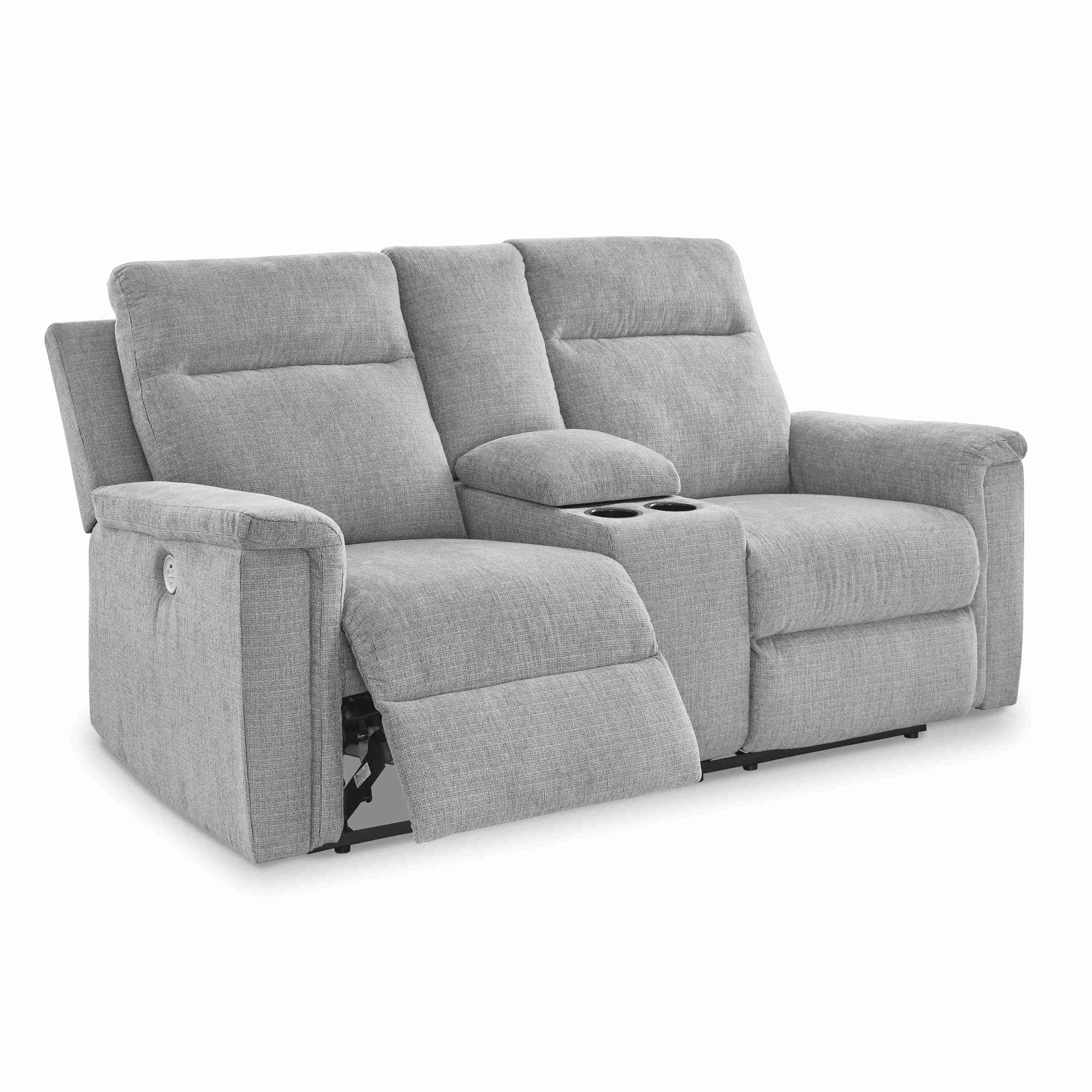 Signature Design by Ashley Barnsana 3320196C Double Reclining Power Loveseat with Console - Image 2