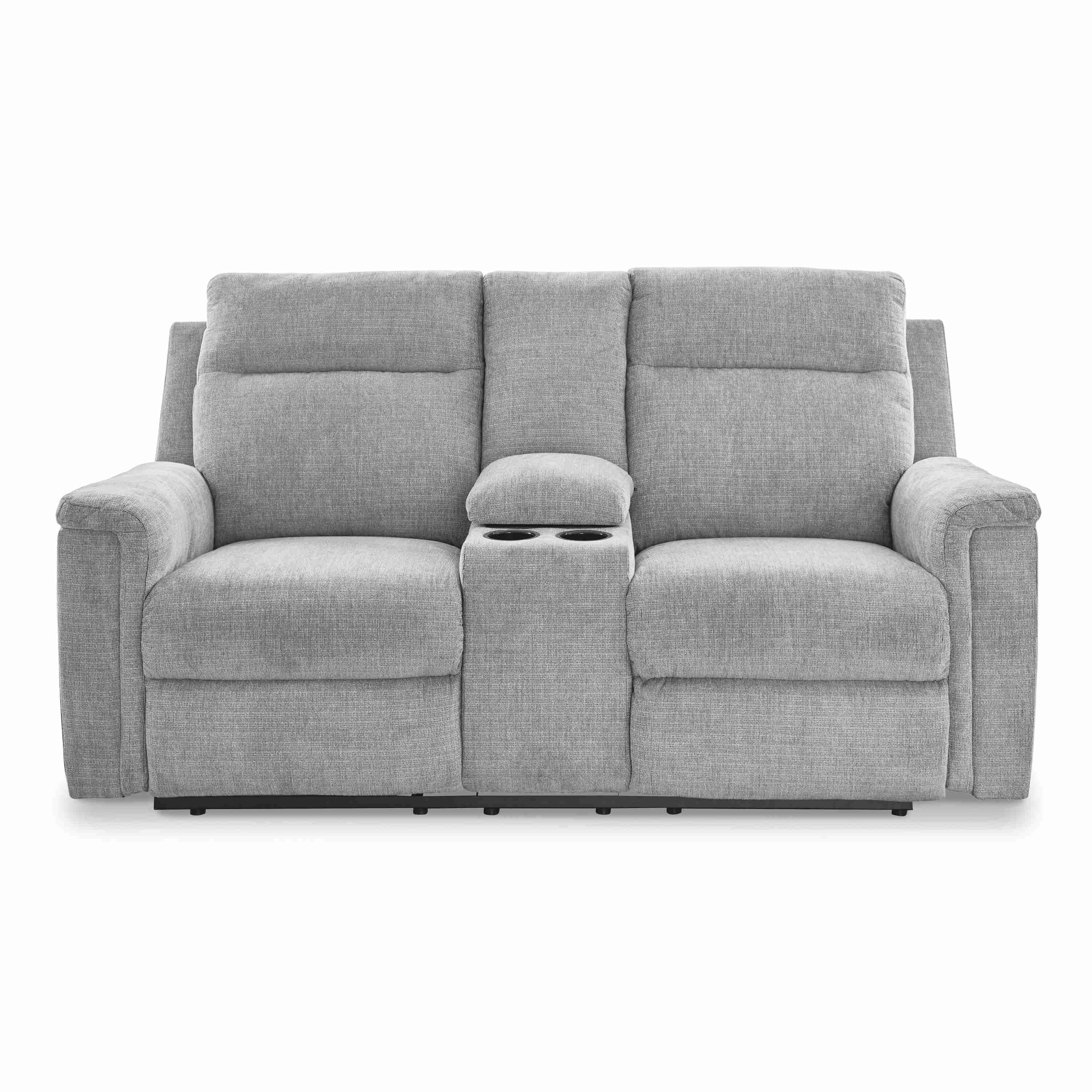 Signature Design by Ashley Barnsana 3320196C Double Reclining Power Loveseat with Console - Image 3