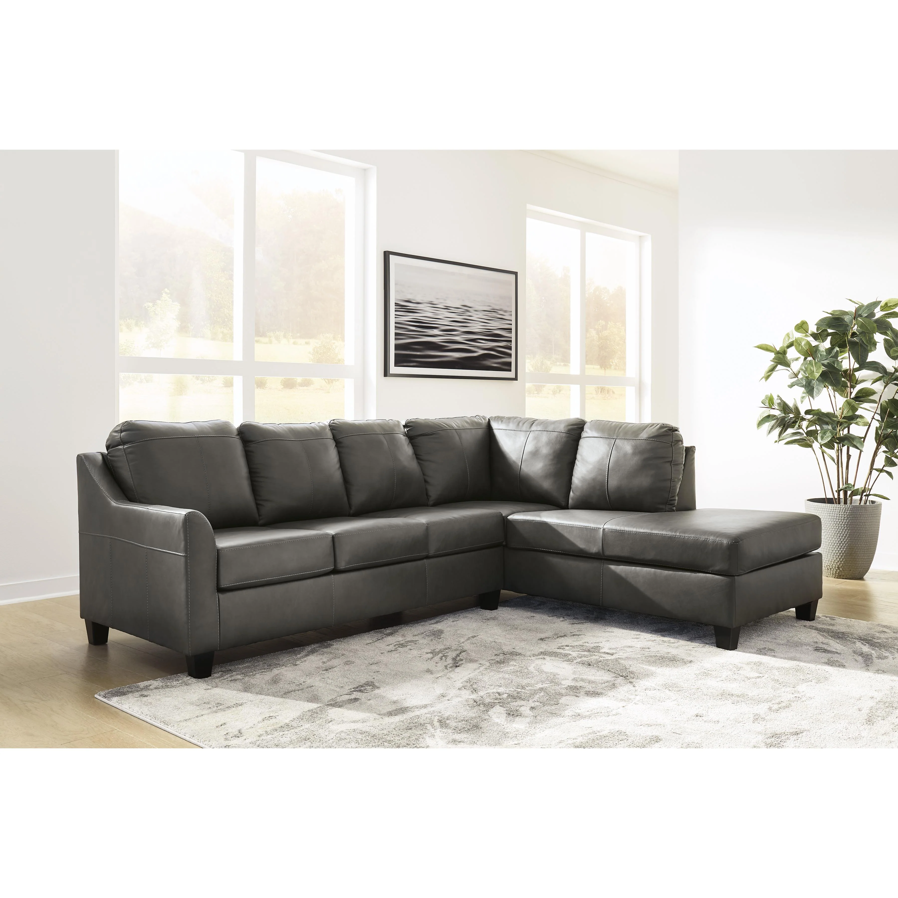 Signature Design by Ashley Valderno 47804S1C 2 pc Sectional with Chaise - Image 3