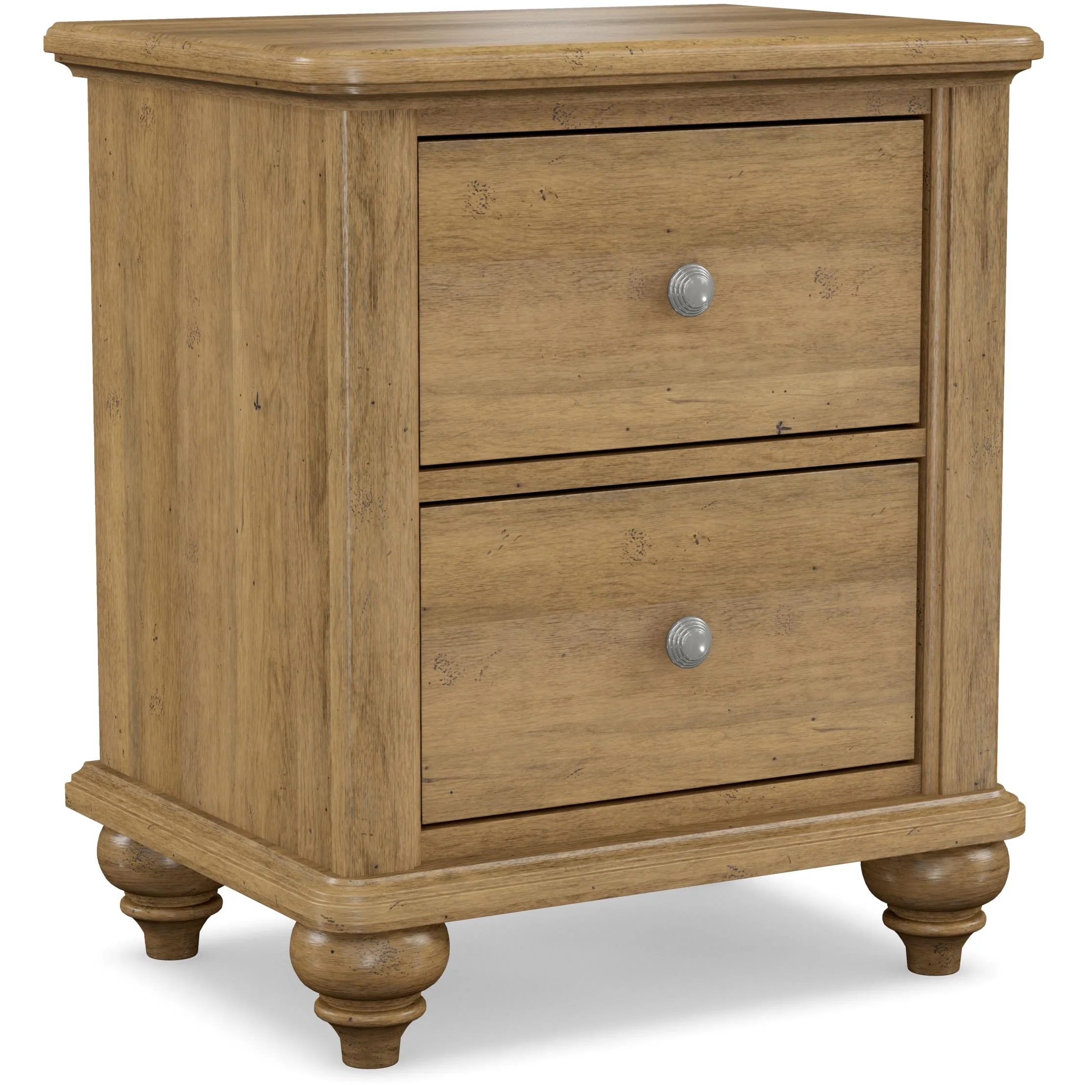 Durham Furniture Perfect Balance 2-Drawer Nightstand 3202-A202 AGWH - Image 1