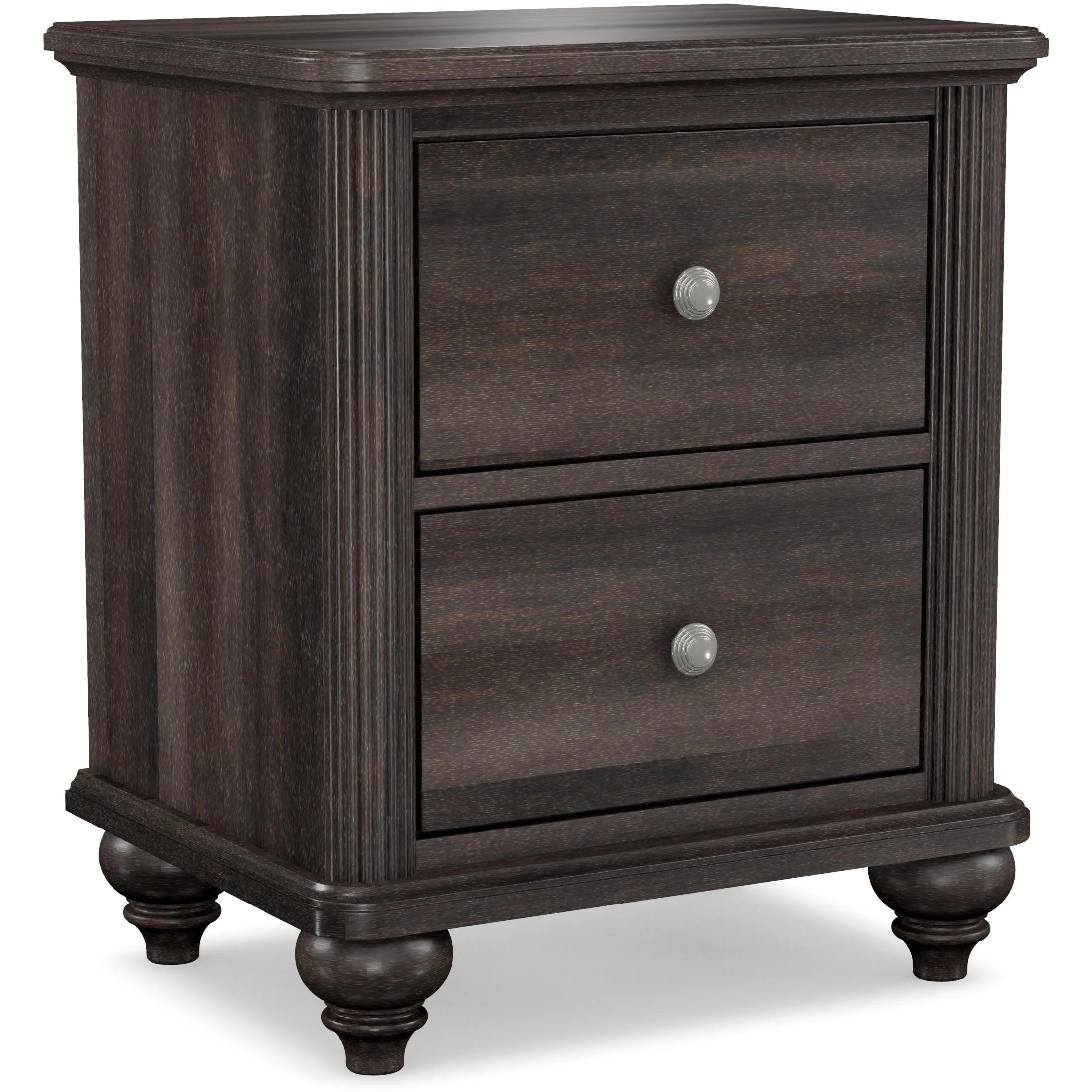 Durham Furniture Perfect Balance 2-Drawer Nightstand 3203-A202 BLKS - Image 1