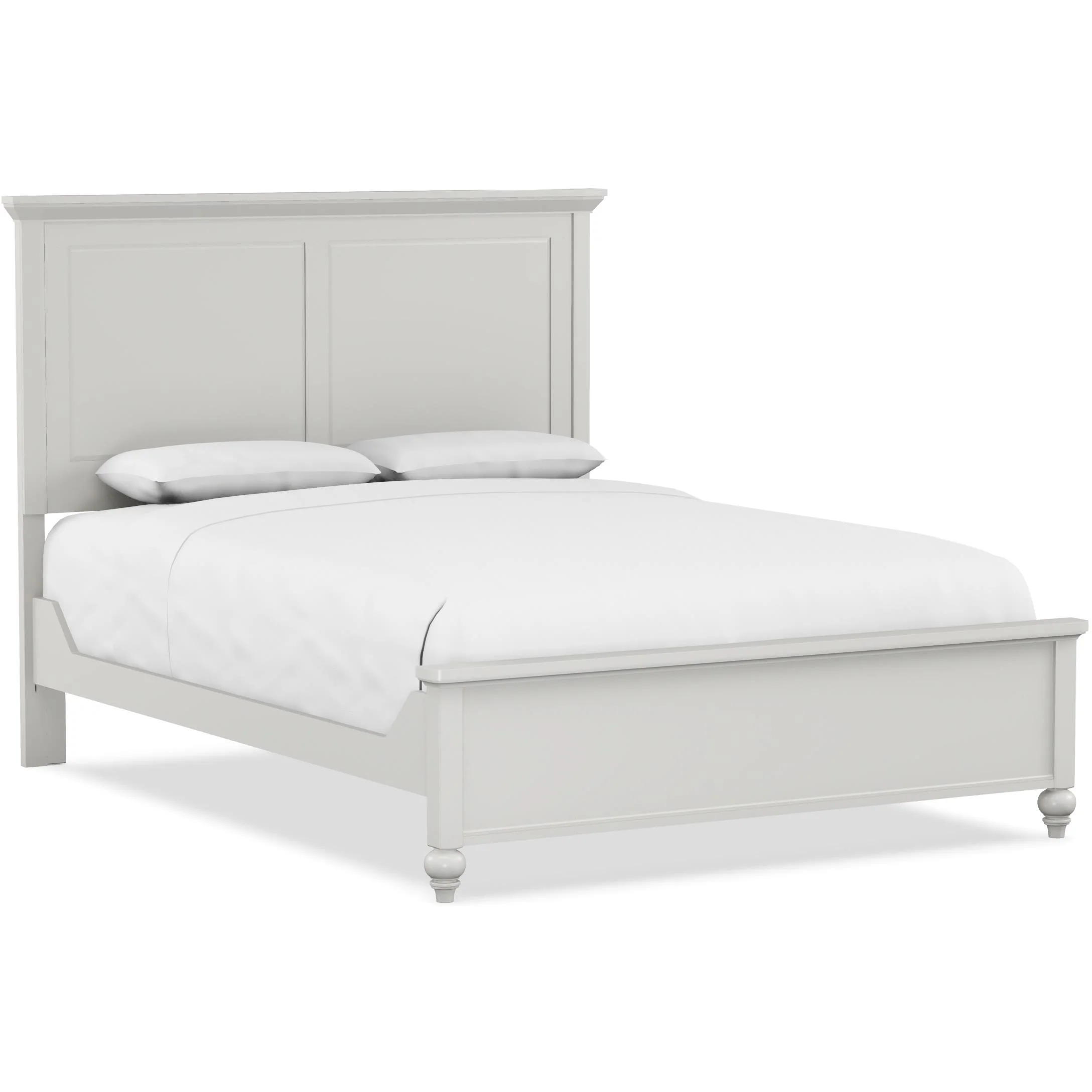 Durham Furniture Perfect Balance Queen Panel Bed 3000-80W DOVE/3000-922H DOVE/3000-126F DOVE - Image 1
