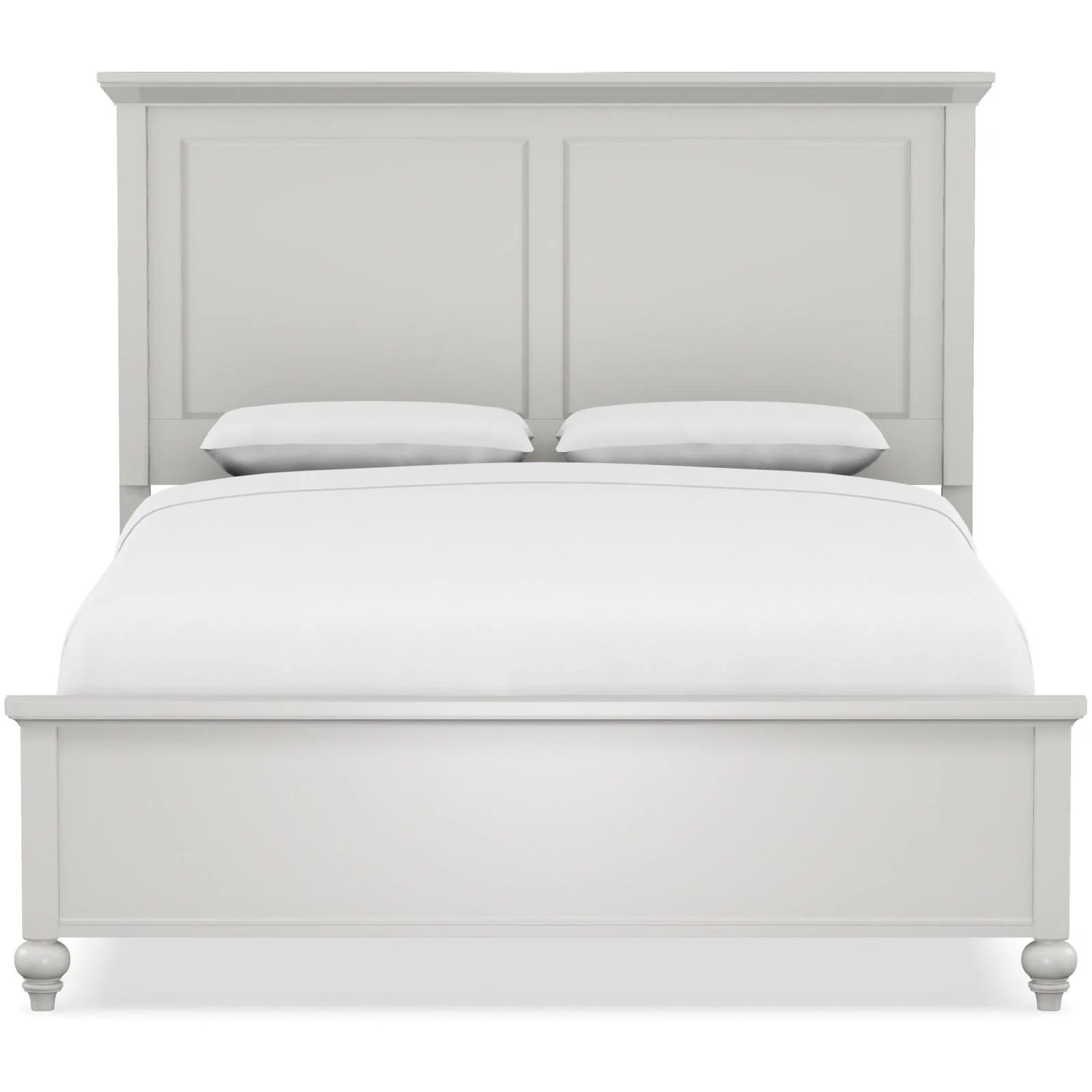 Durham Furniture Perfect Balance Queen Panel Bed 3000-80W DOVE/3000-922H DOVE/3000-126F DOVE - Image 2