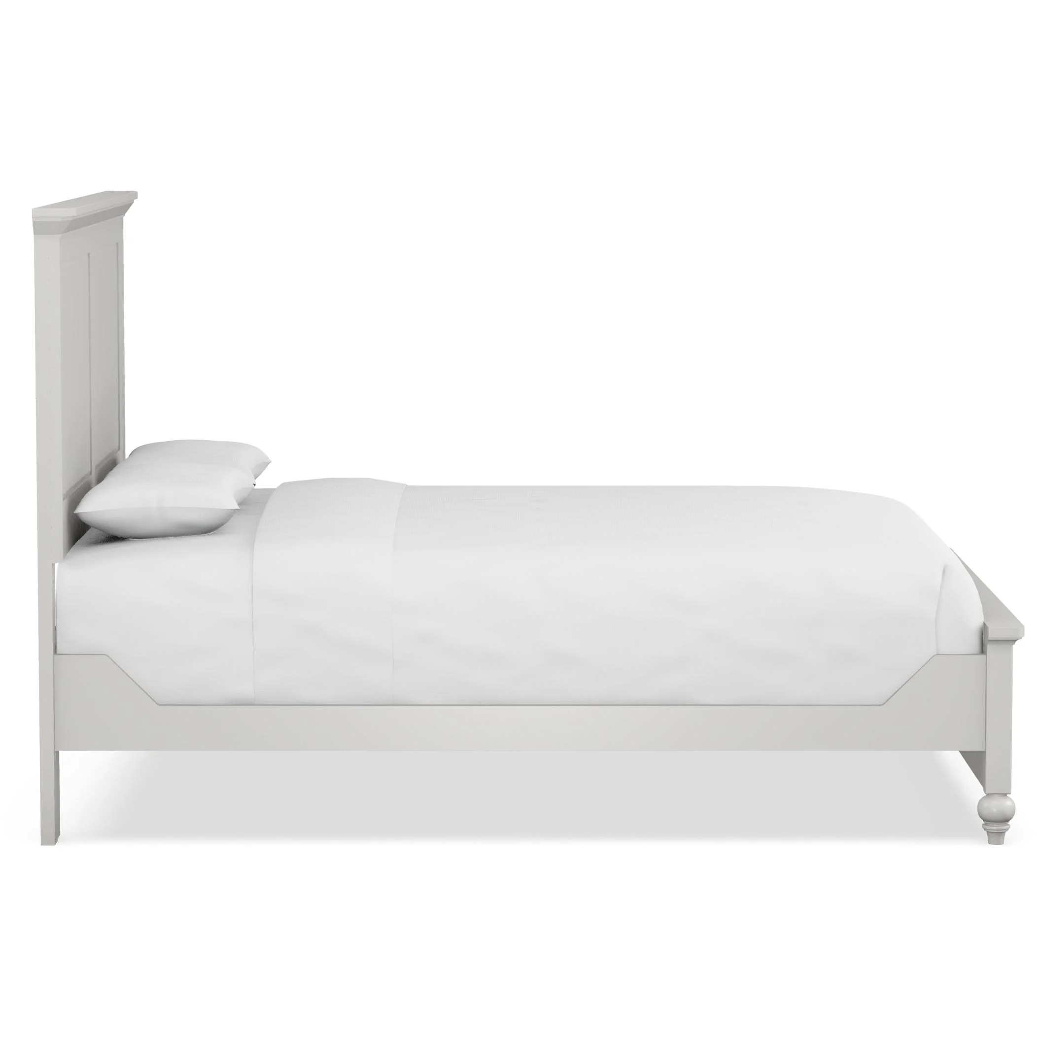 Durham Furniture Perfect Balance Queen Panel Bed 3000-80W DOVE/3000-922H DOVE/3000-126F DOVE - Image 3
