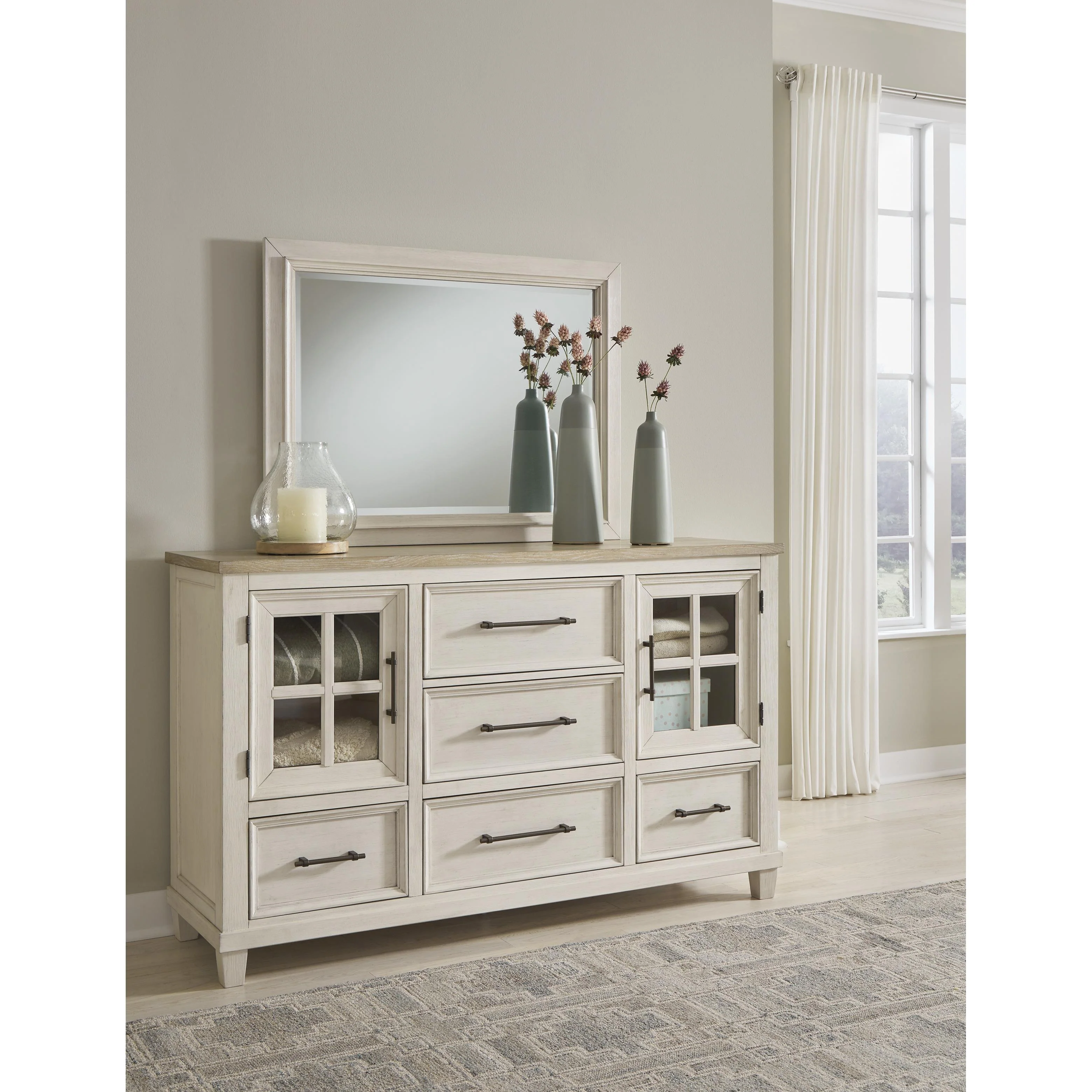 Benchcraft Shaybrock B683B1 Dresser and Mirror - Image 3