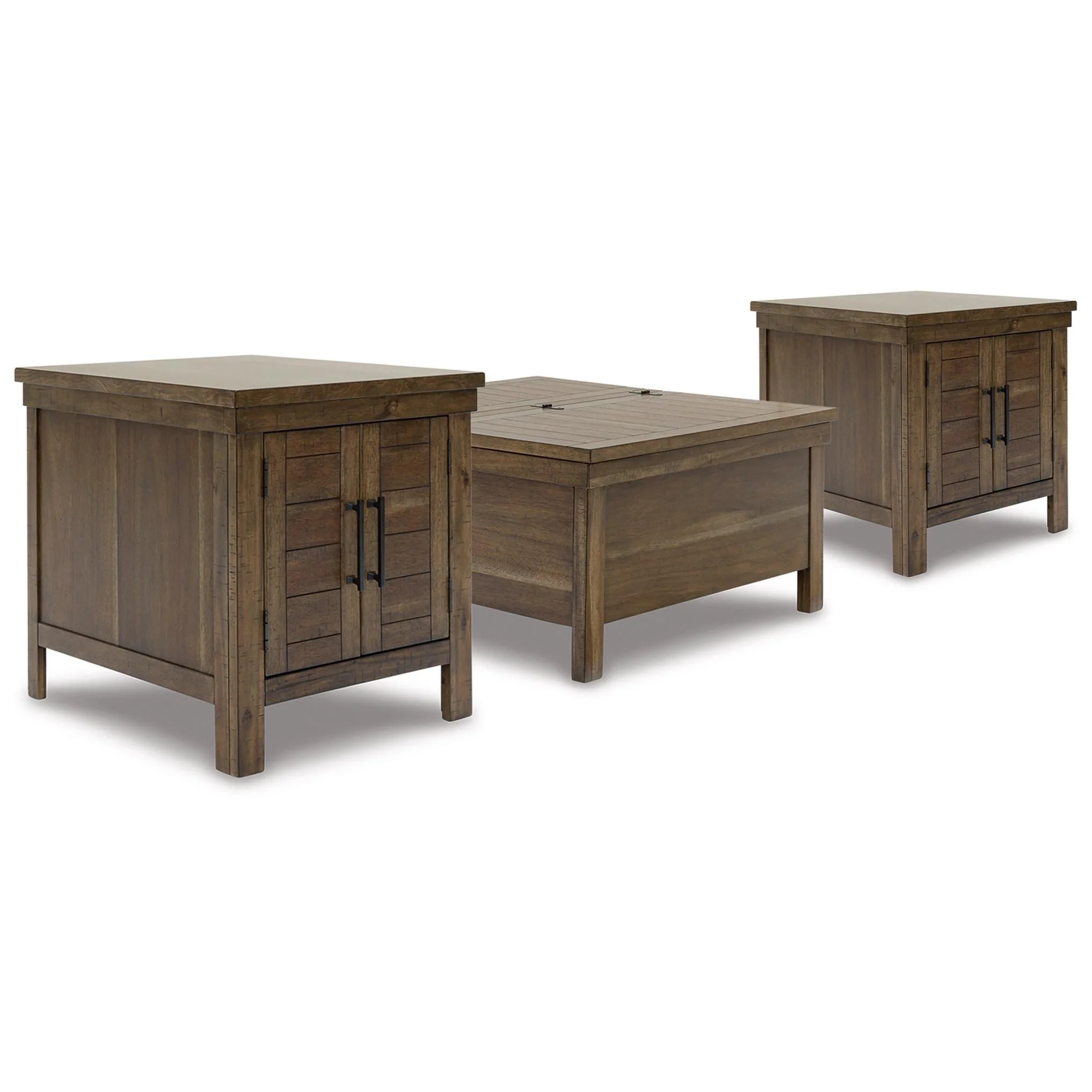 Signature Design by Ashley Moriville T731T1 Lift-top Coffee Table and 2 End Tables - Image 1