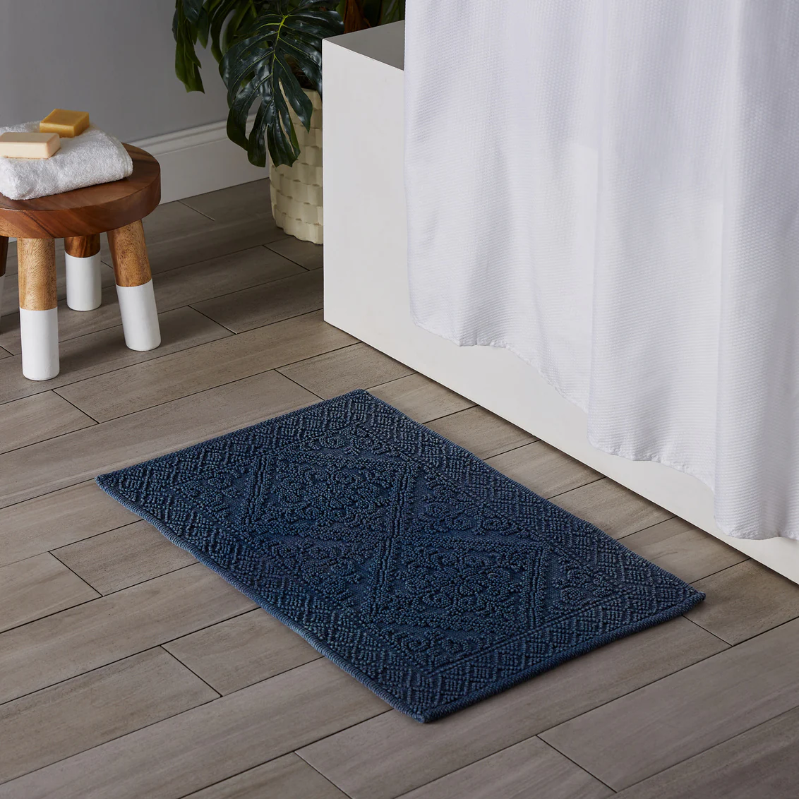 Bath Mat, Tavira Navy - Image 2