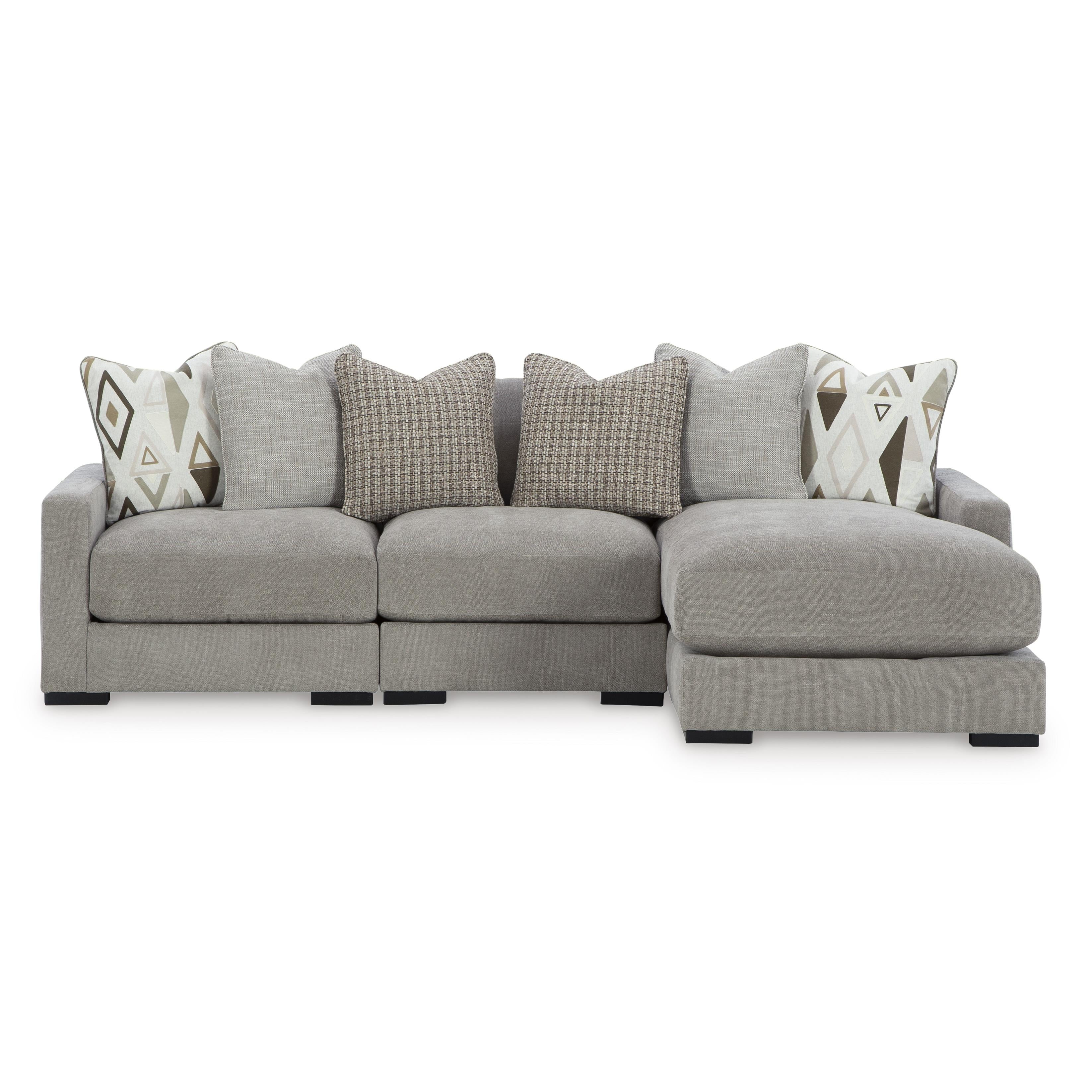 Benchcraft Aslan Court 20305S4 3 pc Sofa Sectional with Chaise - Image 1