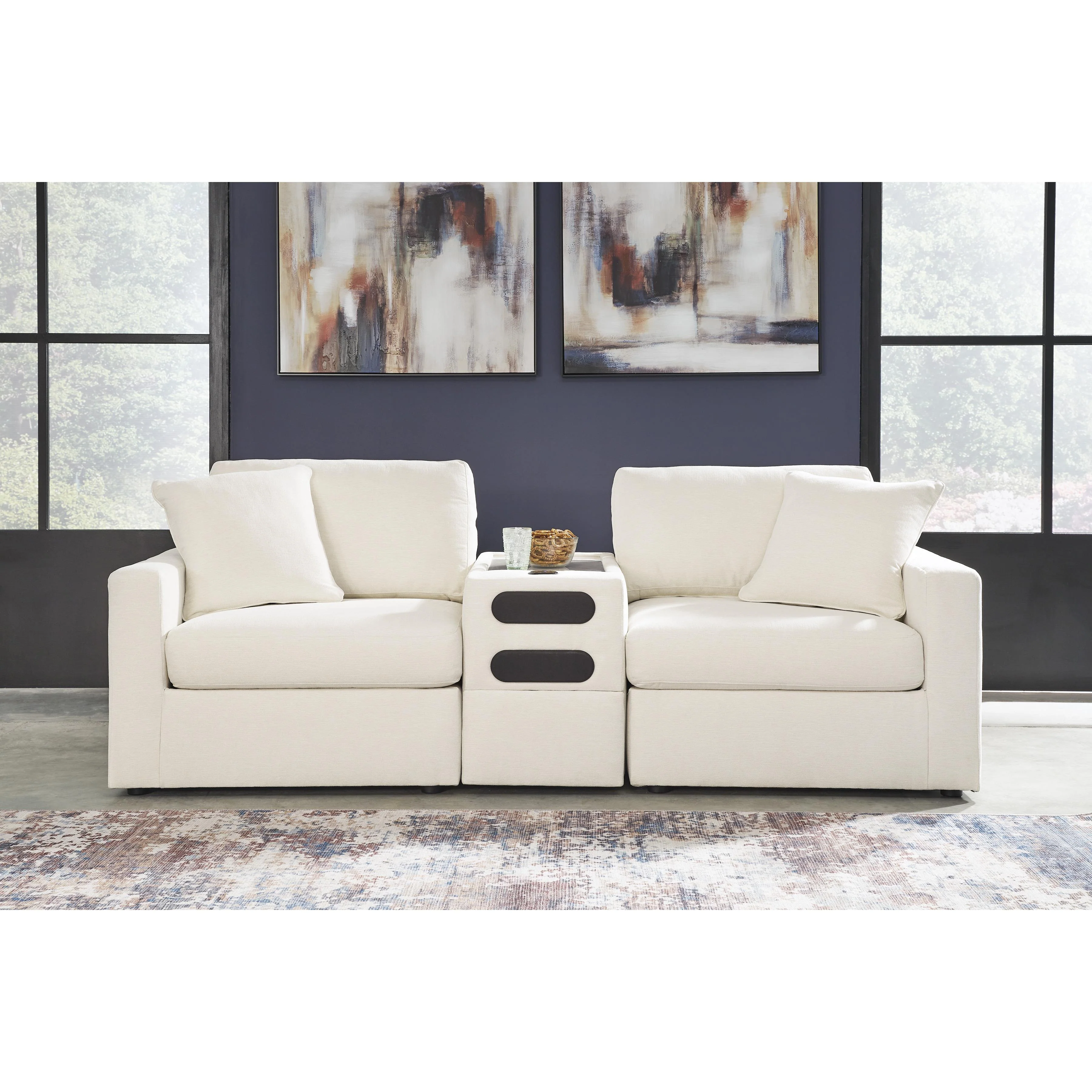 Signature Design by Ashley Modmax 92103S13 3 pc Sectional Loveseat with Audio System - Image 1