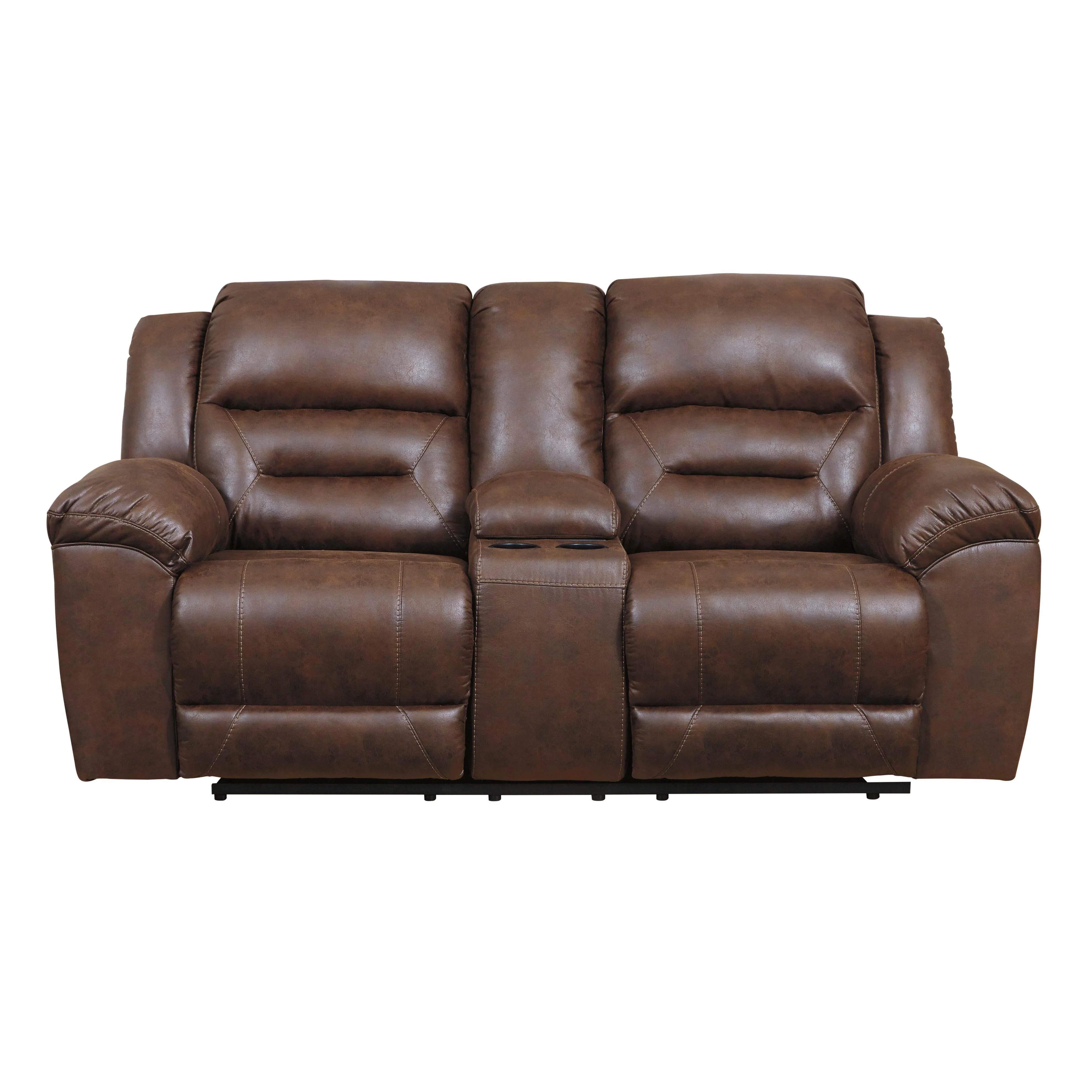 Signature Design by Ashley Stoneland 3990494C Double Reclining Loveseat with Console - Image 1
