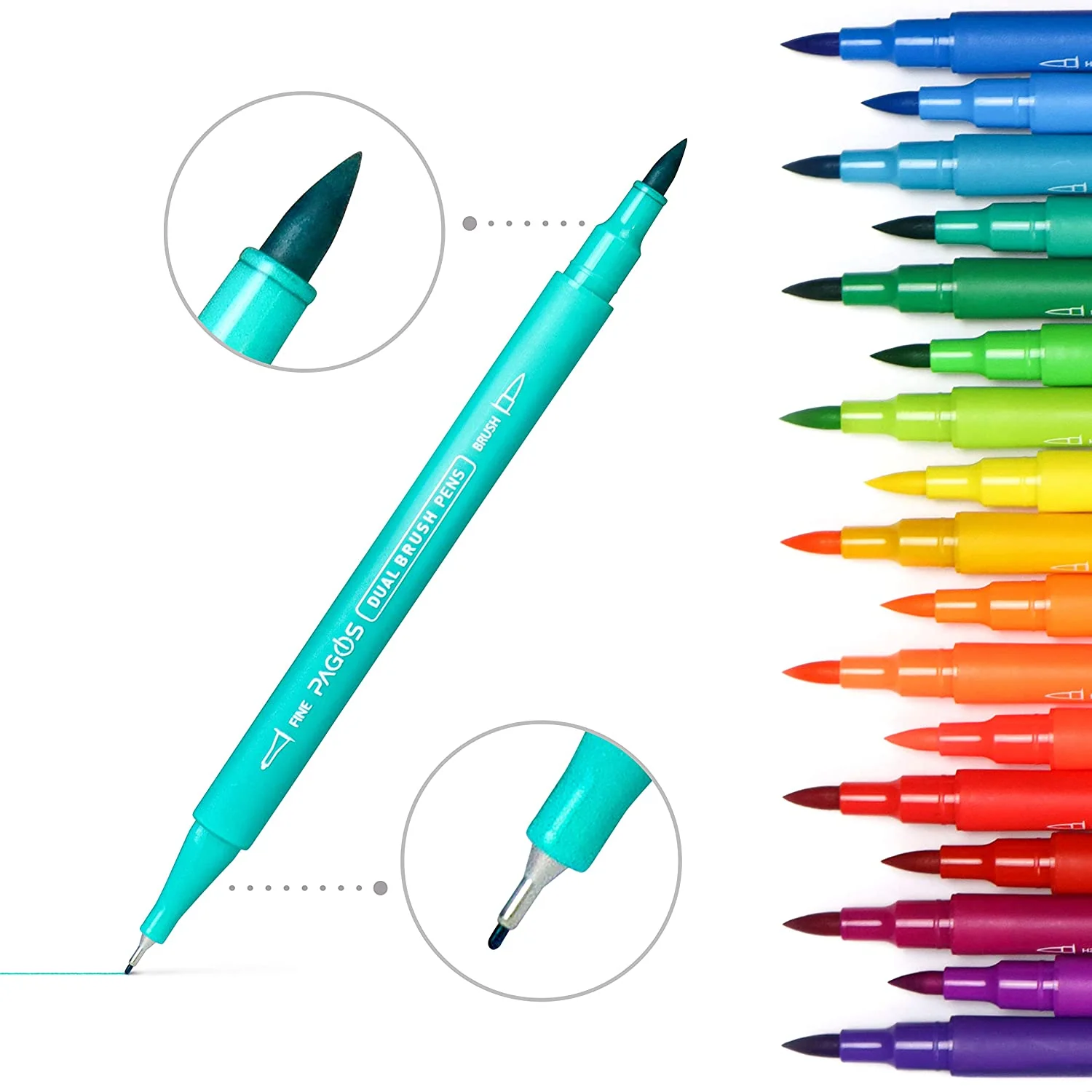 Watercolor Dual Brush Pens 80 Pieces Set - Image 3