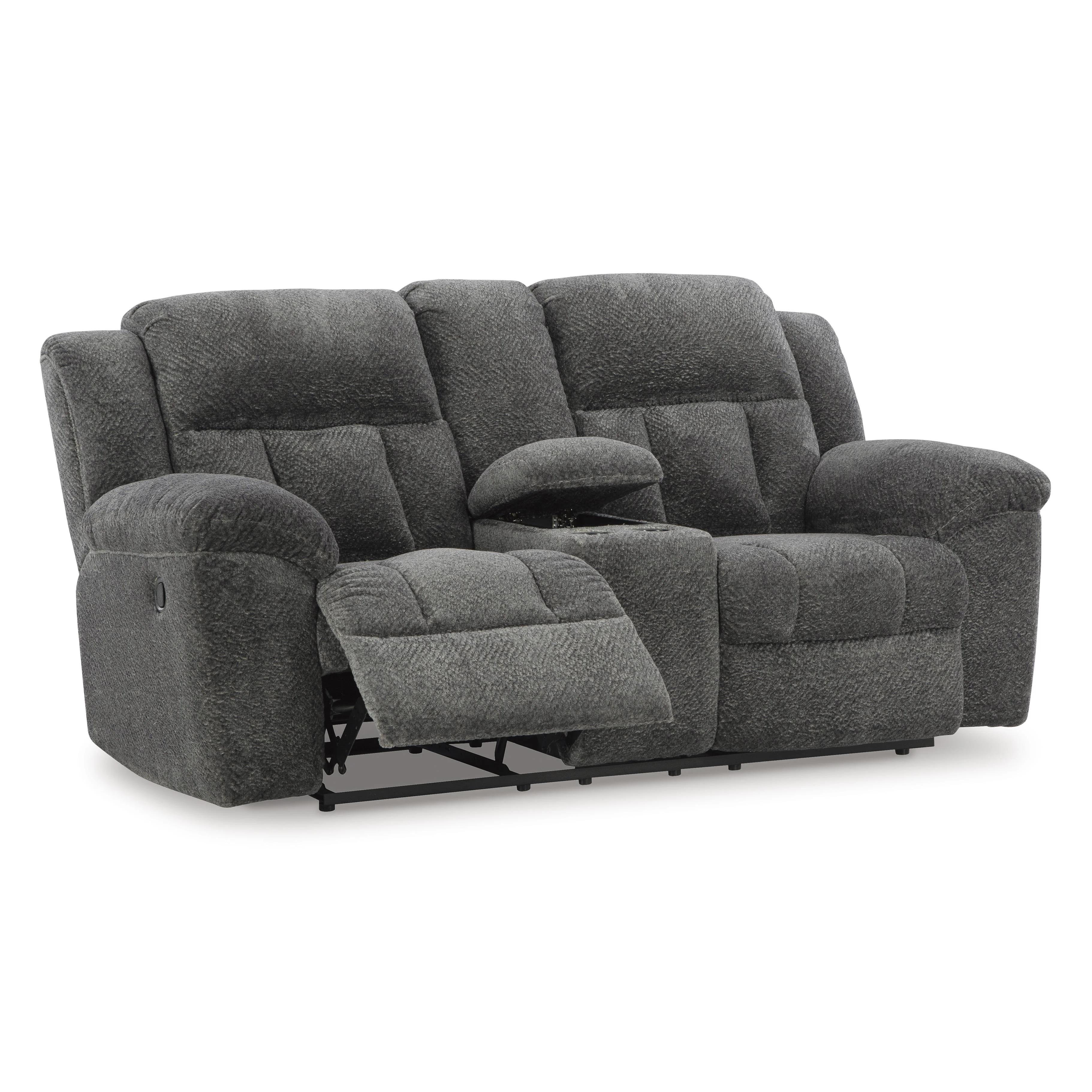 Signature Design by Ashley Frohn 3740694C Double Reclining Loveseat with Console - Image 2