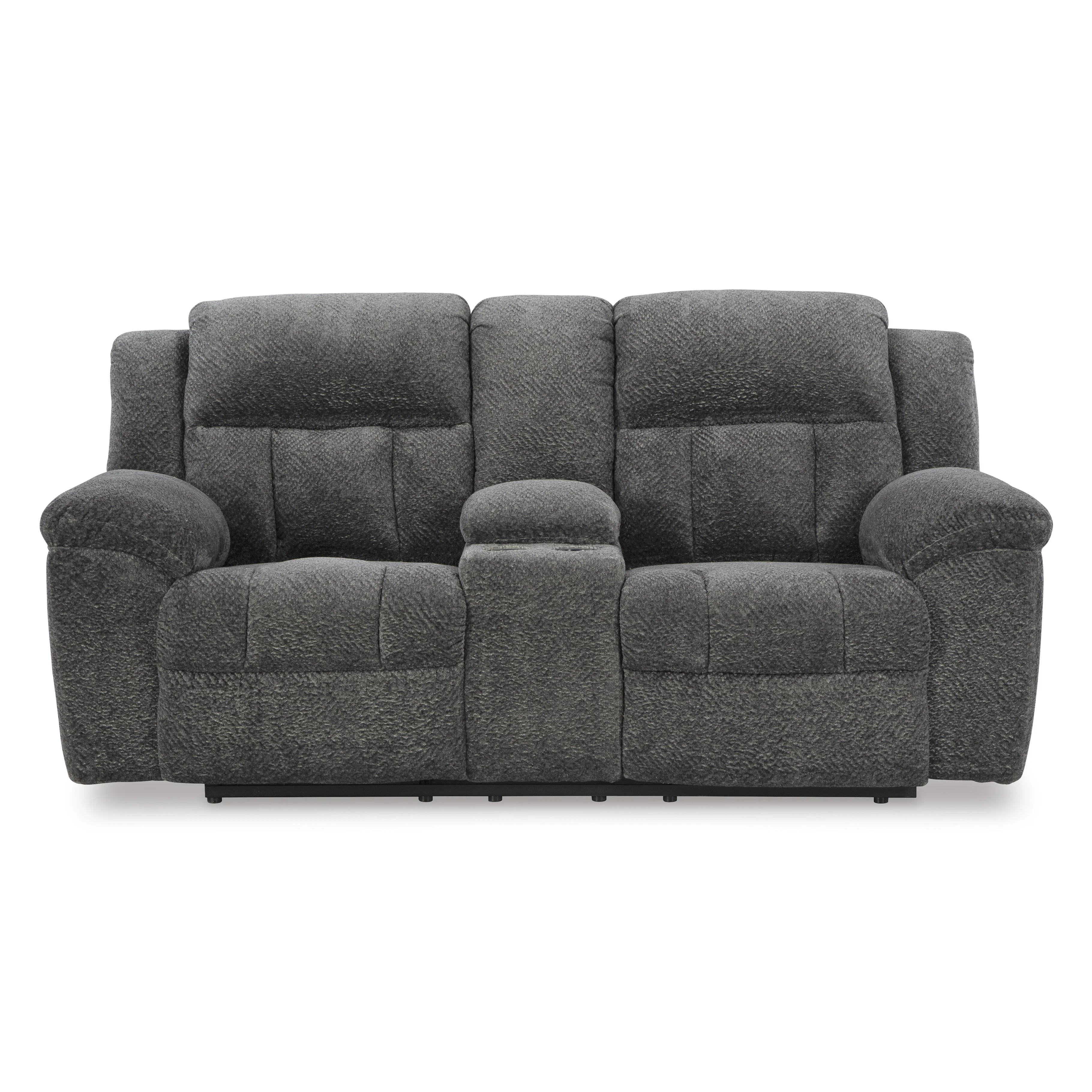 Signature Design by Ashley Frohn 3740694C Double Reclining Loveseat with Console - Image 3