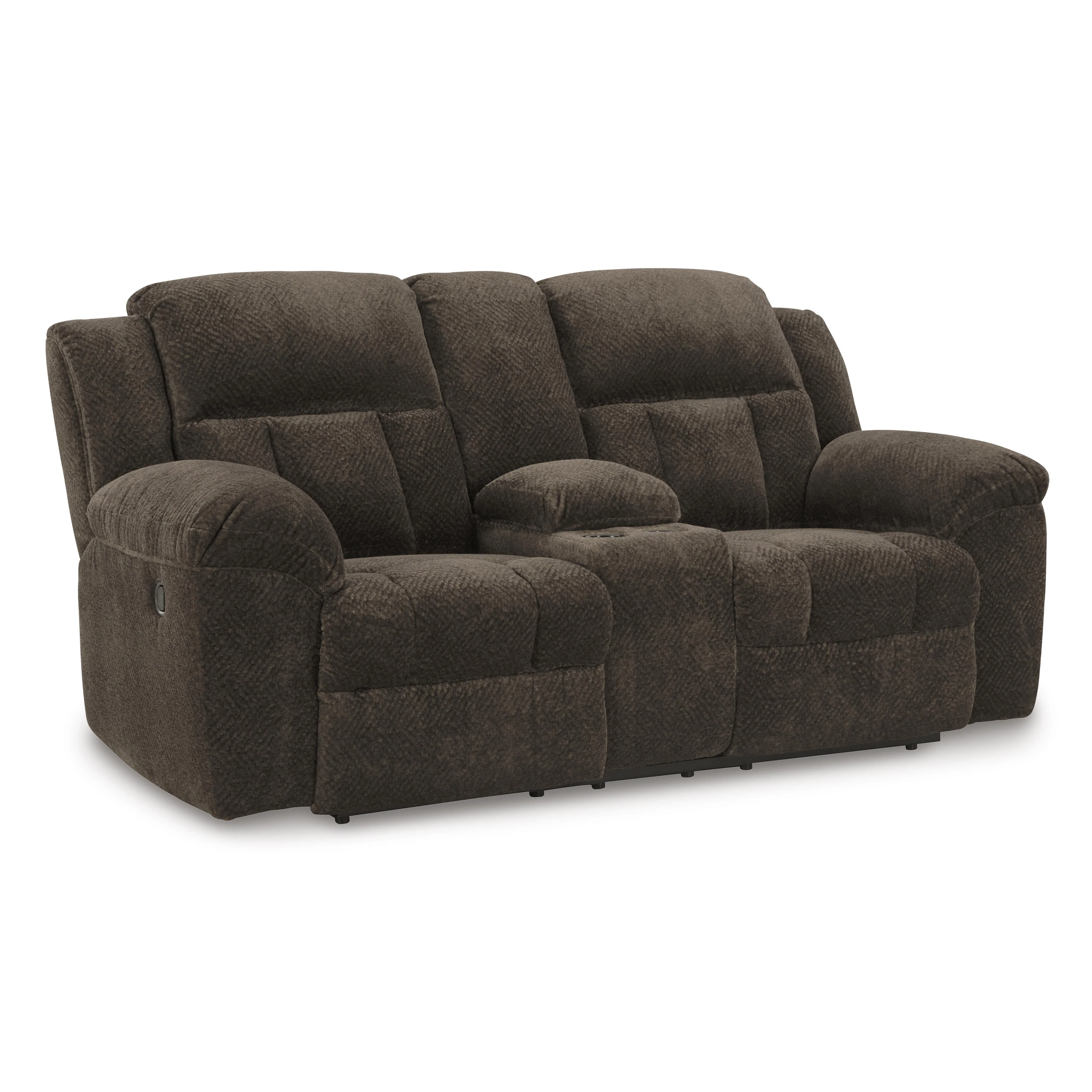 Signature Design by Ashley Frohn 3740794C Double Reclining Loveseat with Console - Image 1