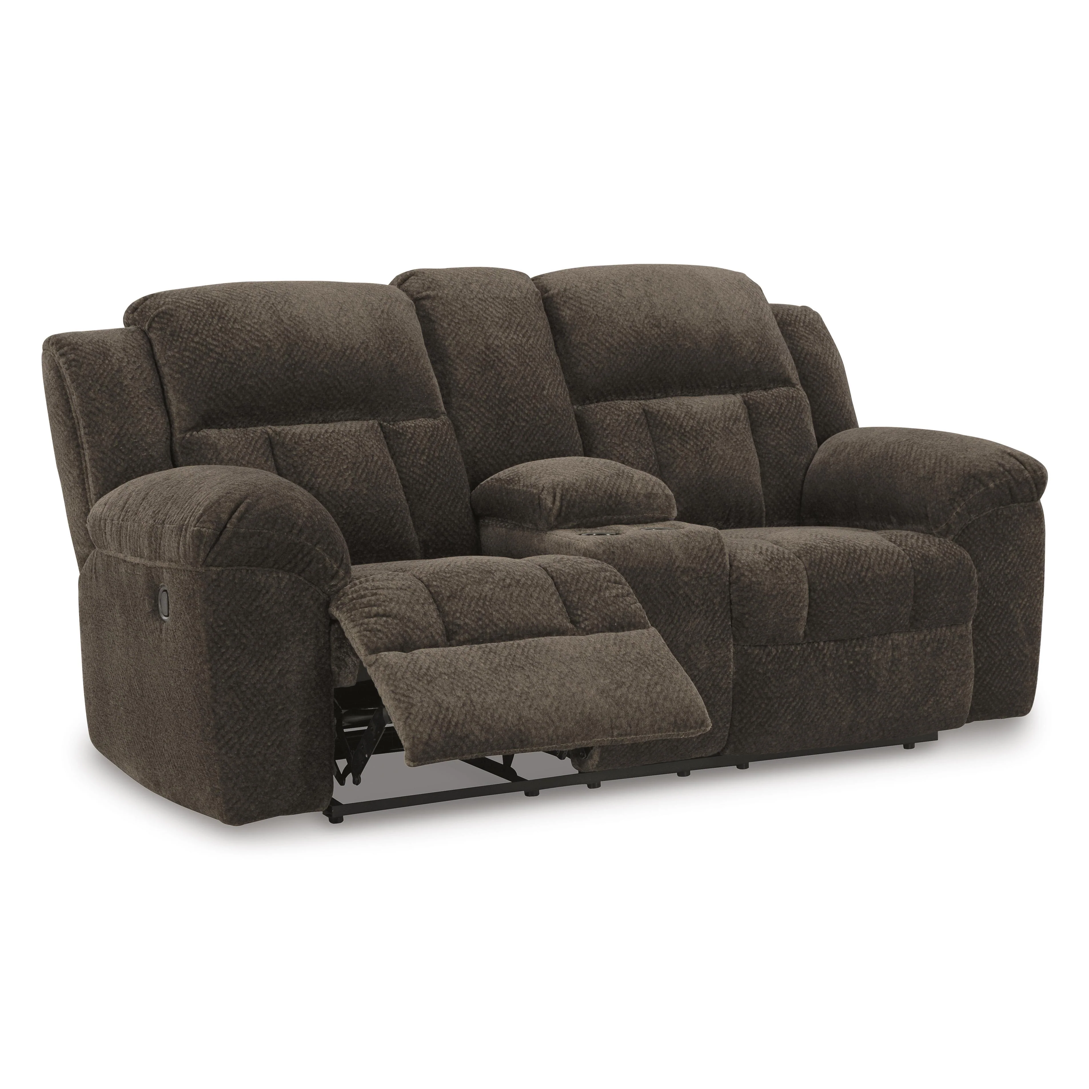 Signature Design by Ashley Frohn 3740794C Double Reclining Loveseat with Console - Image 2