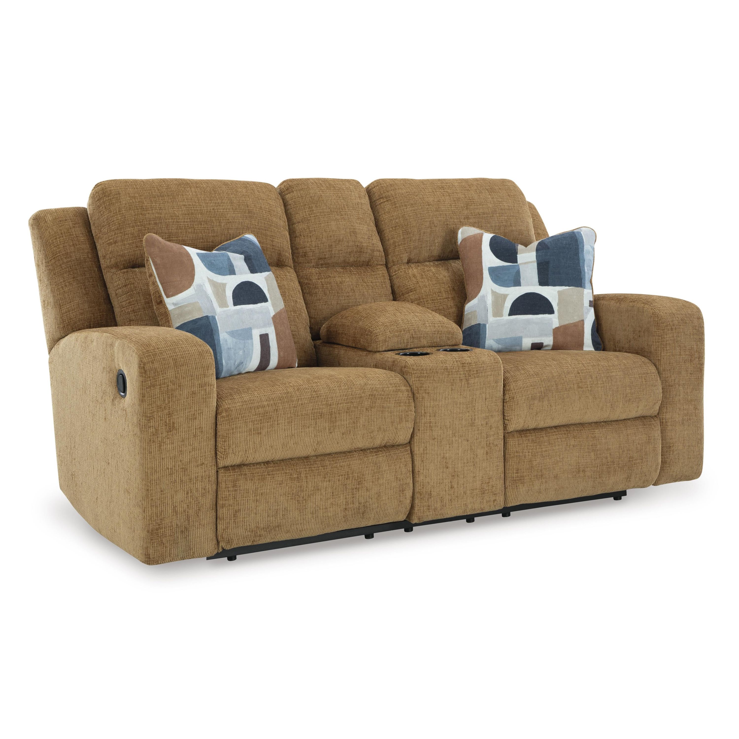 Signature Design by Ashley Kanlow 3860594C Double Reclining Loveseat with Console - Image 1