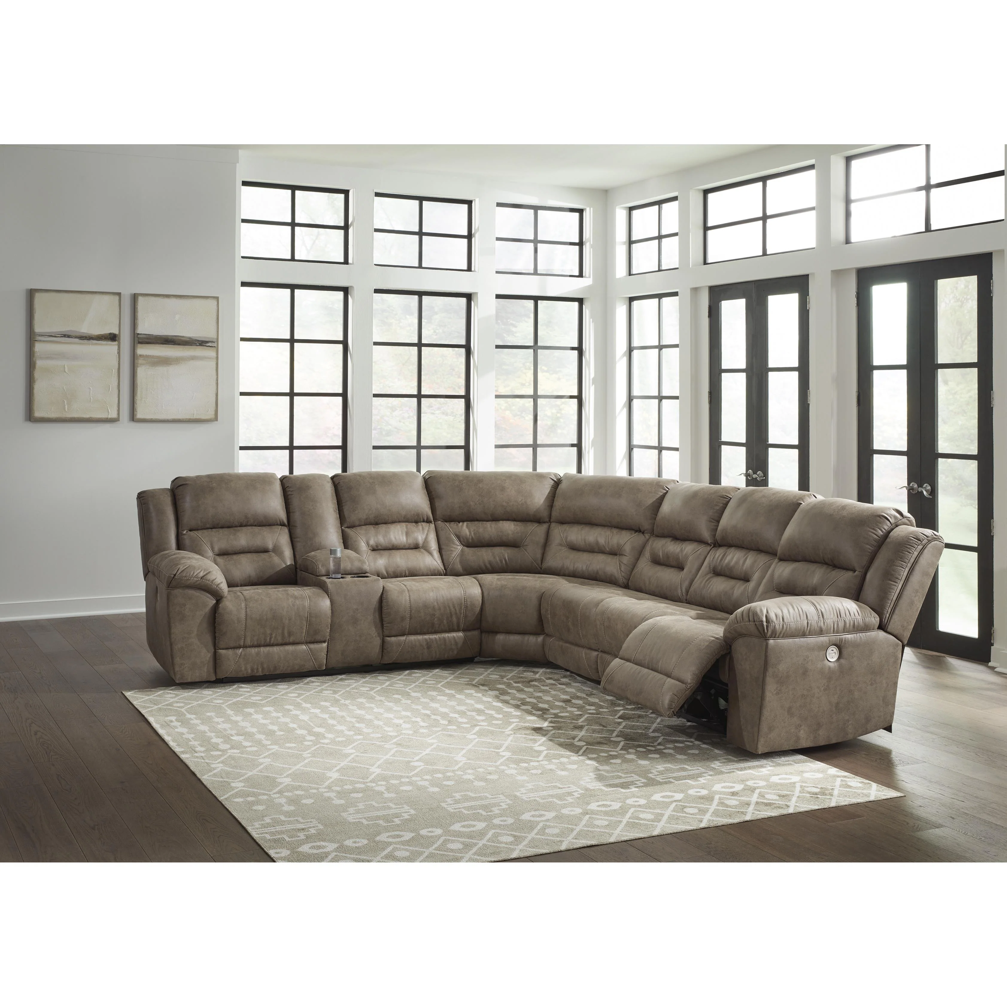 Signature Design by Ashley Ravenel 83106S3C 4 pc Power Reclining Sectional - Image 3