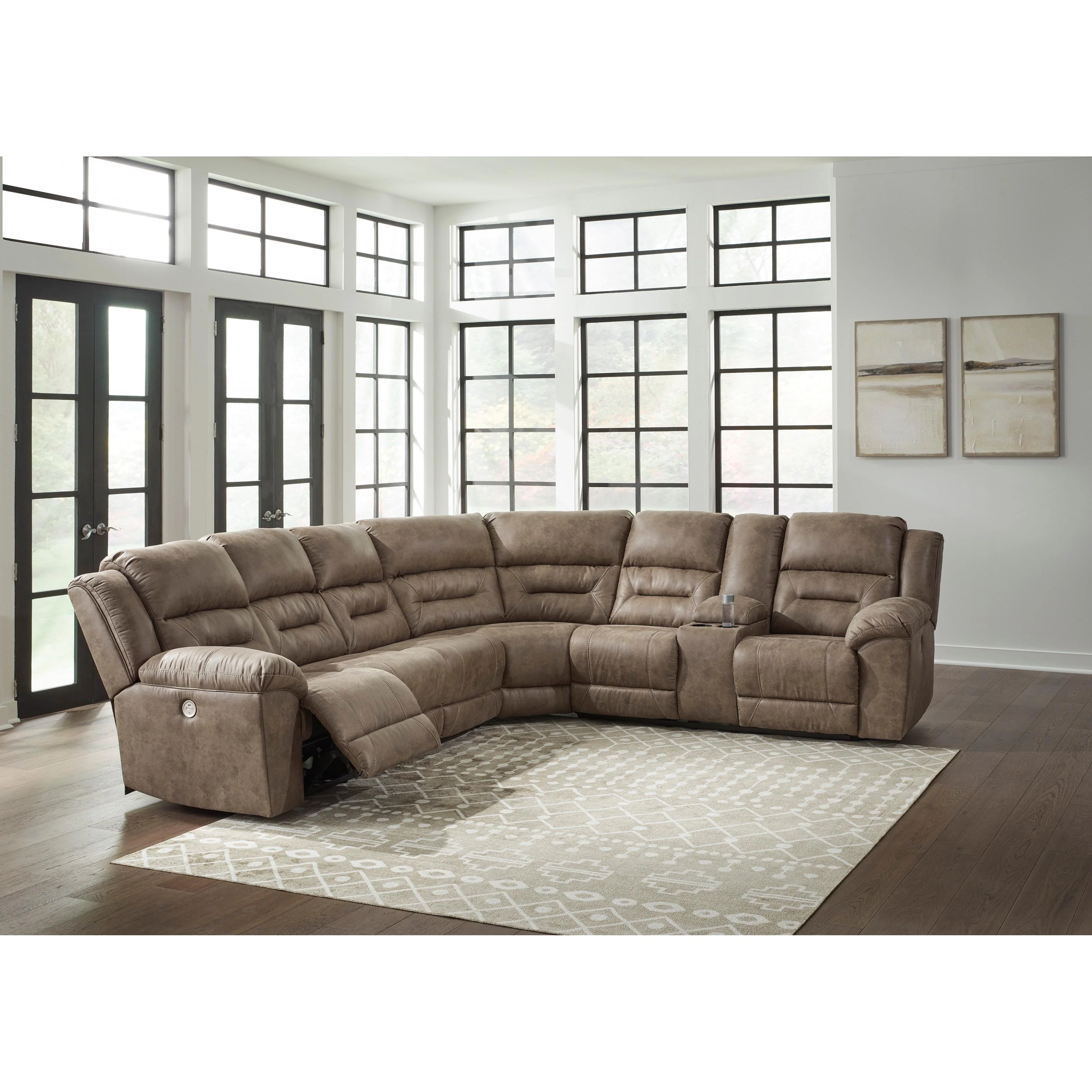 Signature Design by Ashley Ravenel 83106S4C 4 pc Power Reclining Sectional - Image 3