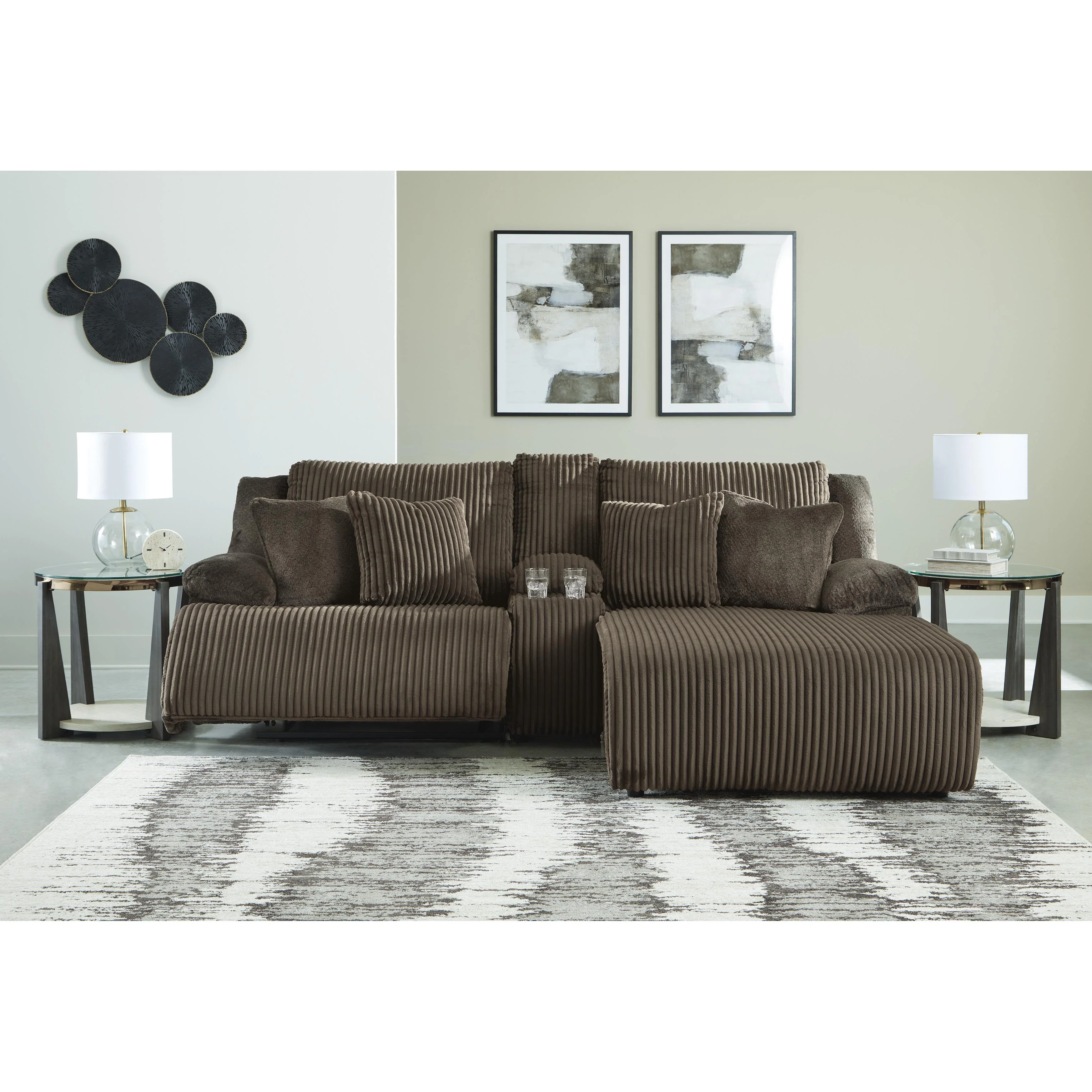 Signature Design by Ashley Top Tier 92705S4C 3 pc Reclining Sectional Sofa with Chaise - Image 3