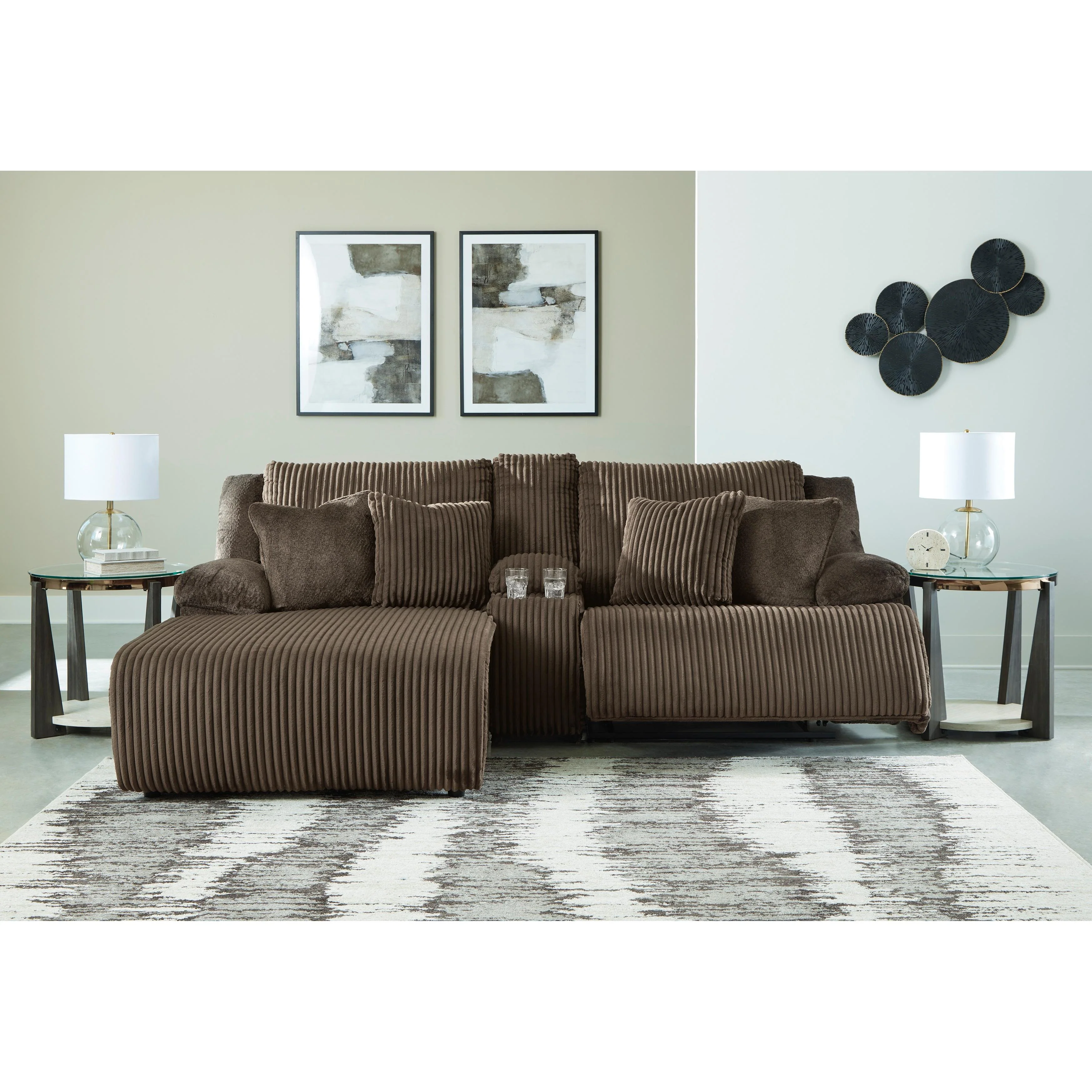 Signature Design by Ashley Top Tier 92705S5C 3 pc Reclining Sectional Sofa with Chaise - Image 3