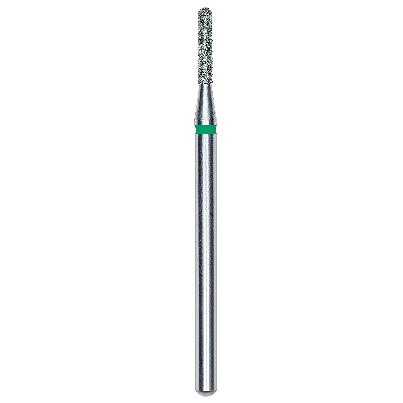 DIAMOND NAIL DRILL BIT, ROUNDED "CYLINDER", GREEN, HEAD DIAMETER 1.4/8MM (FA30G014/8) - STALEKS™ - Image 1