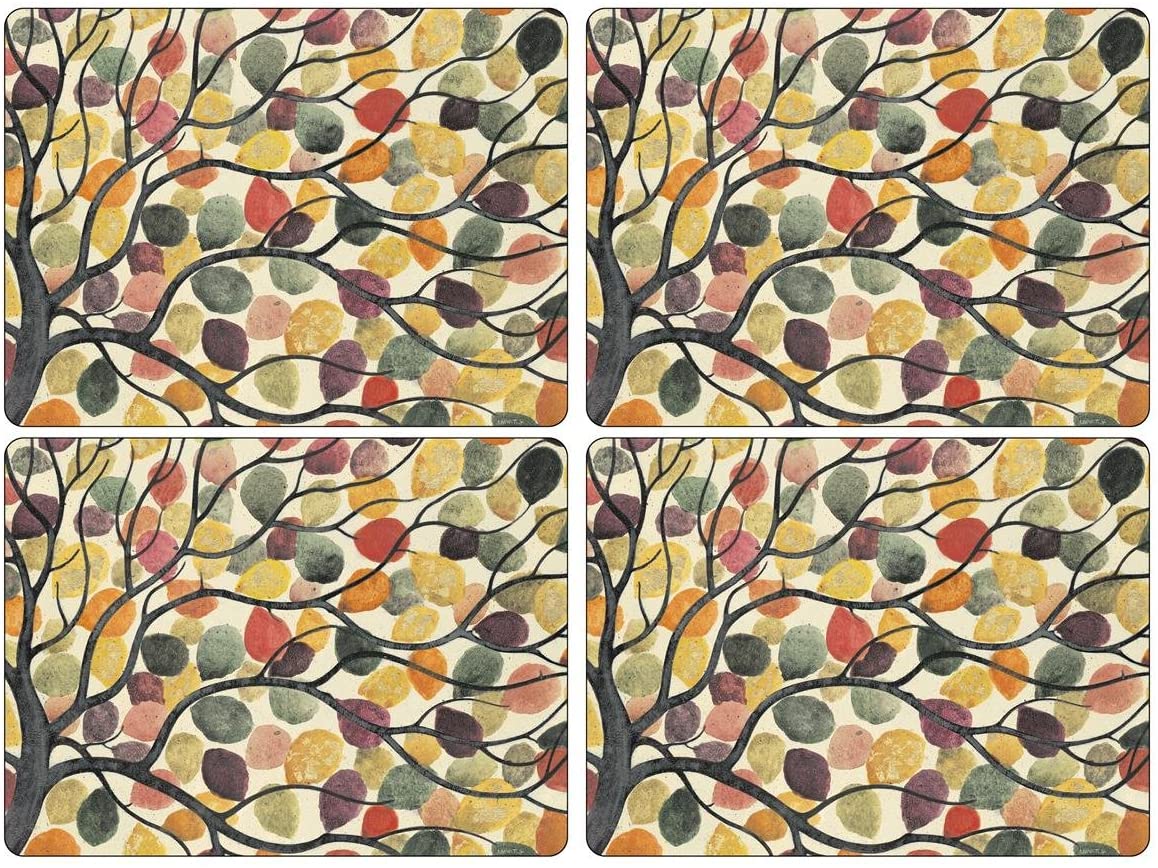 Cork Placemats Set, Dancing Branches