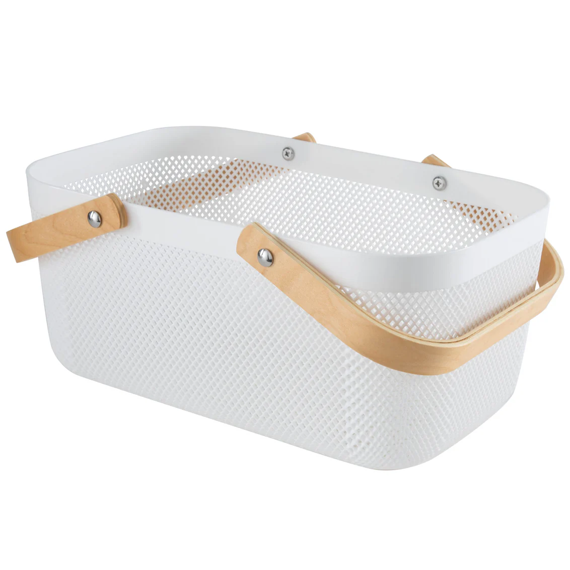 Mesh Storage Basket, Large White - Image 2