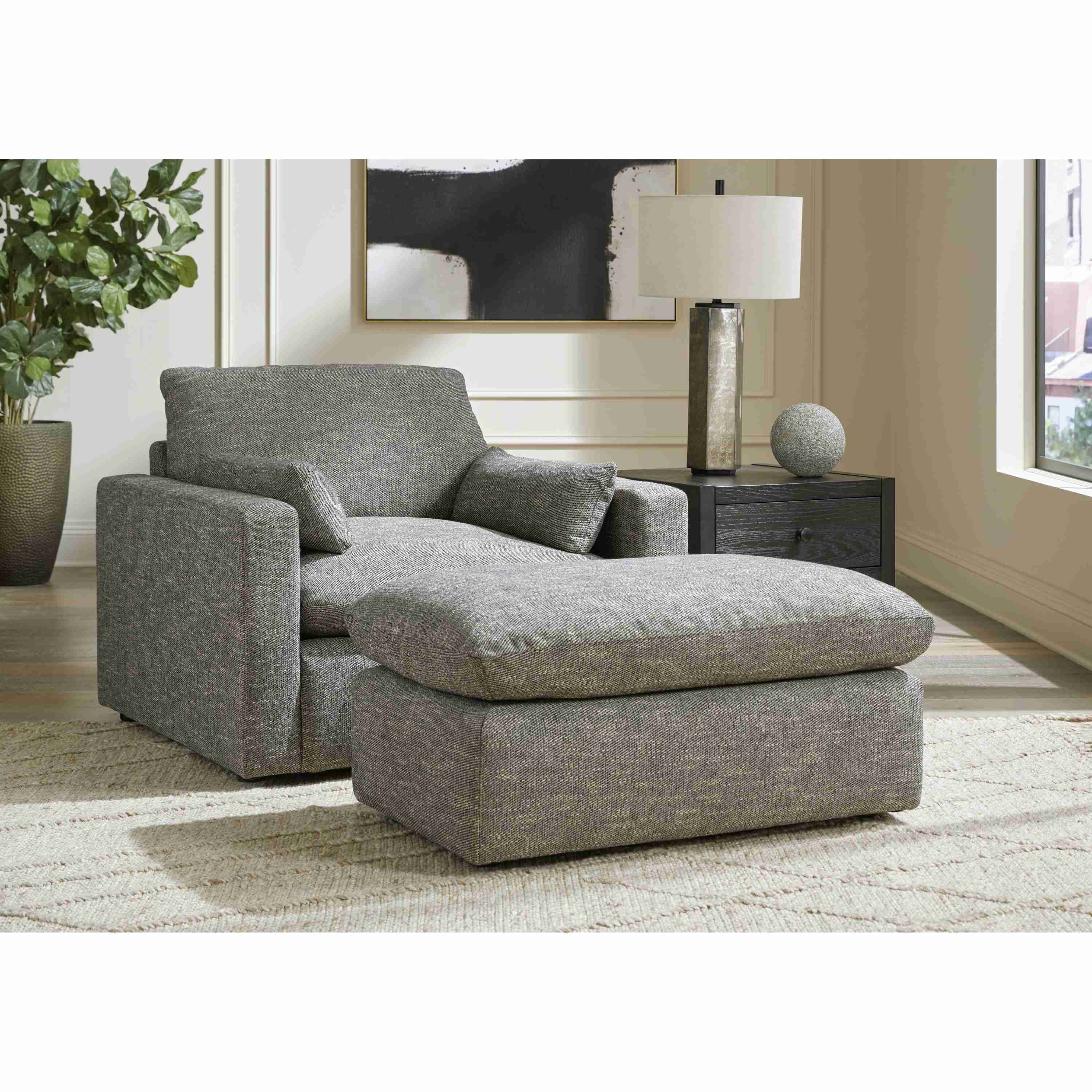 Benchcraft Dramatic 11702U2 Oversized Chair and Ottoman - Image 1